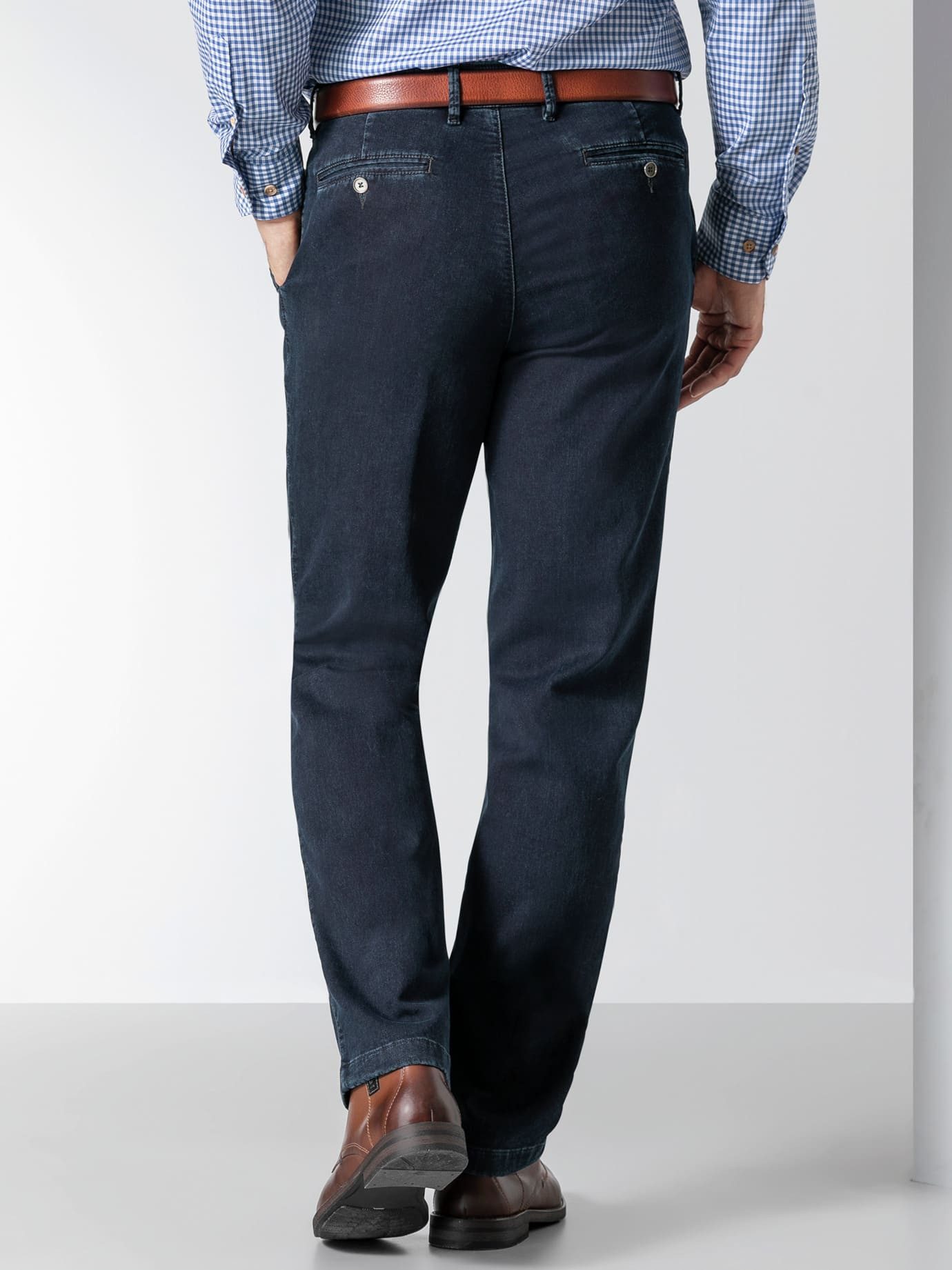 Walbusch Chinohose Herren Jogger-Jeans Chino Modern Fit Bi-Stretch Baumwolle, modern – Bild 3 von 5