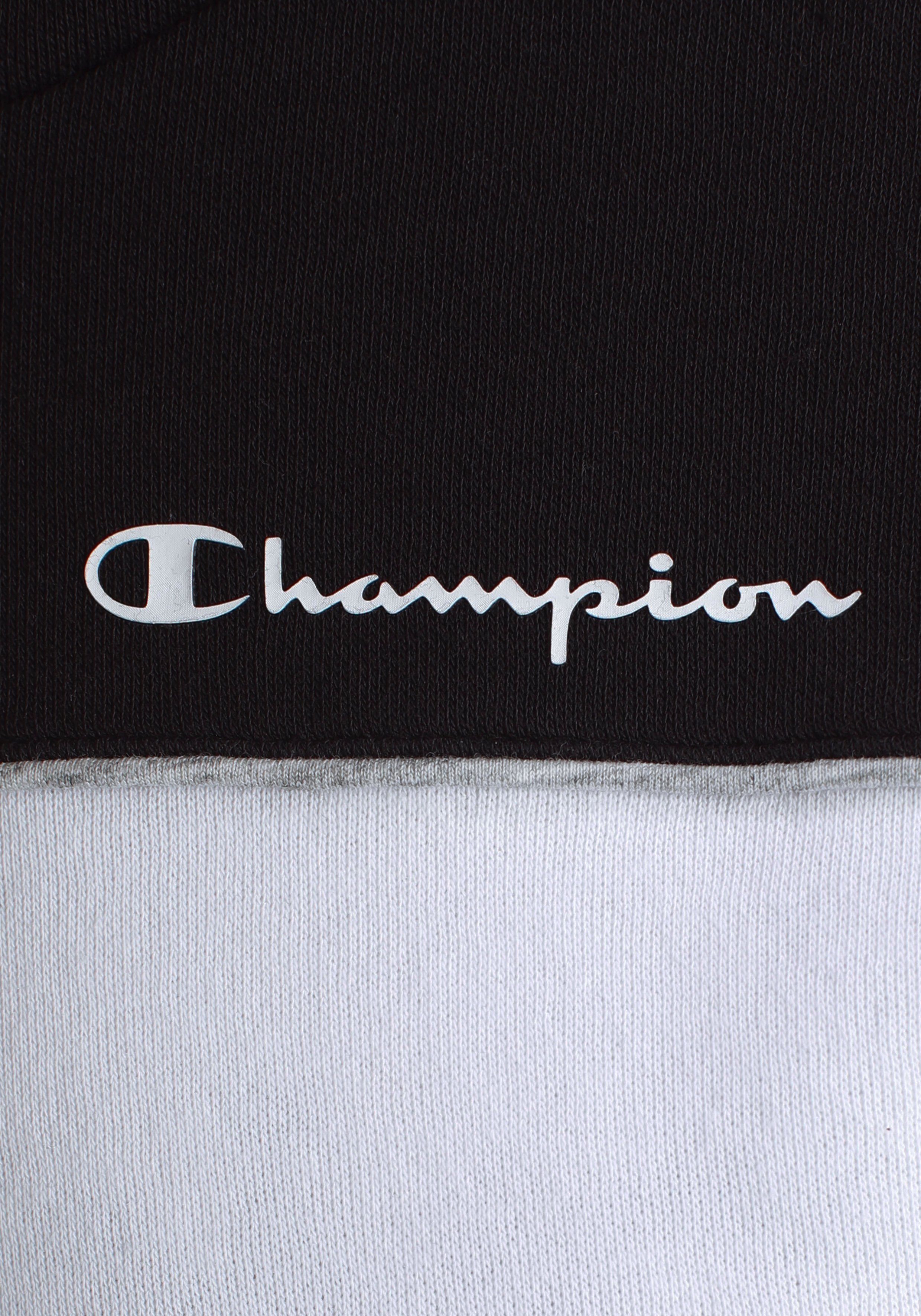schwarz weißß Champion Kapuzensweatshirt