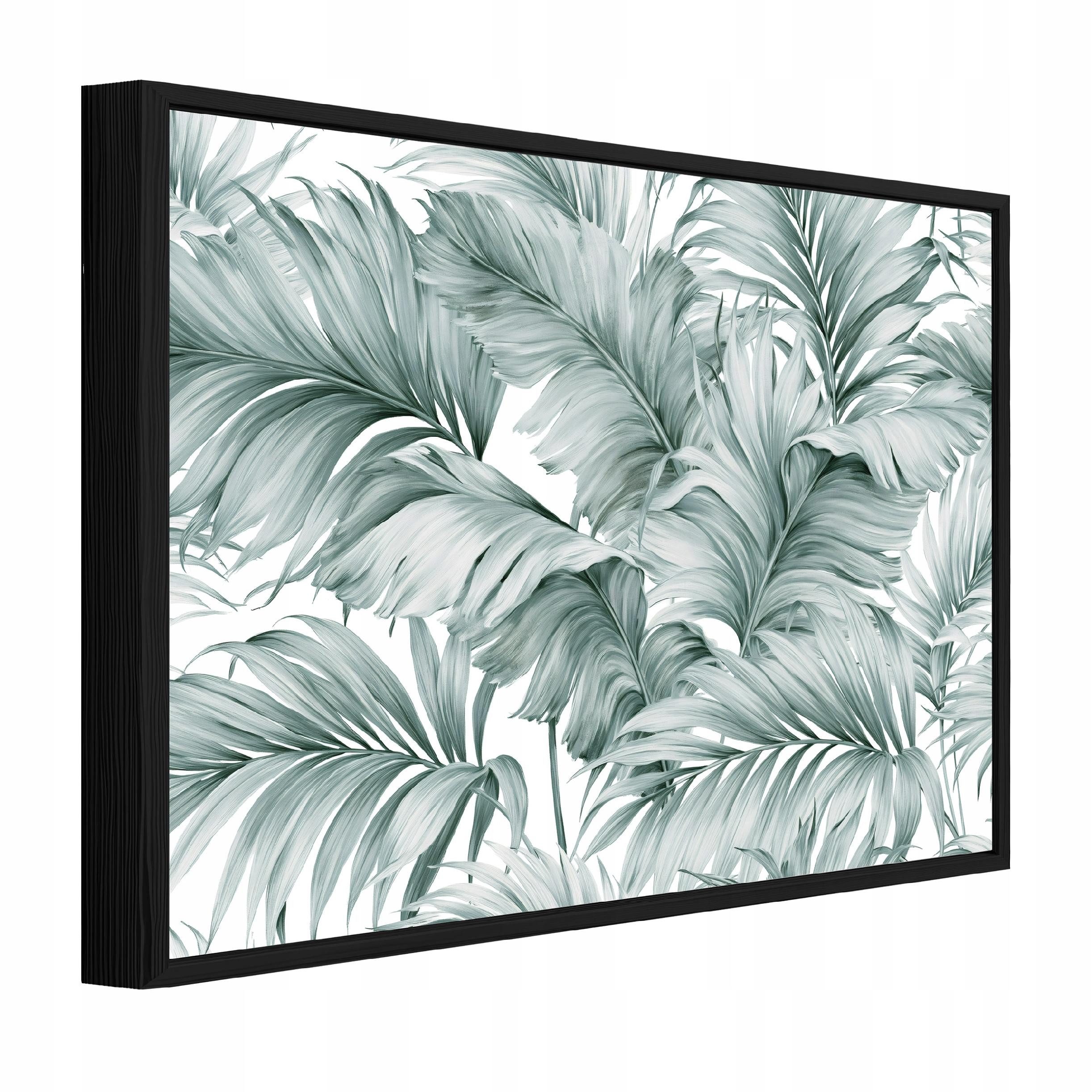 Wallarena Leinwandbild Blätter Motiv gerahmt lichtecht Wohnzimmer 120x80 cm, Blätter, 40 x 30 cm
