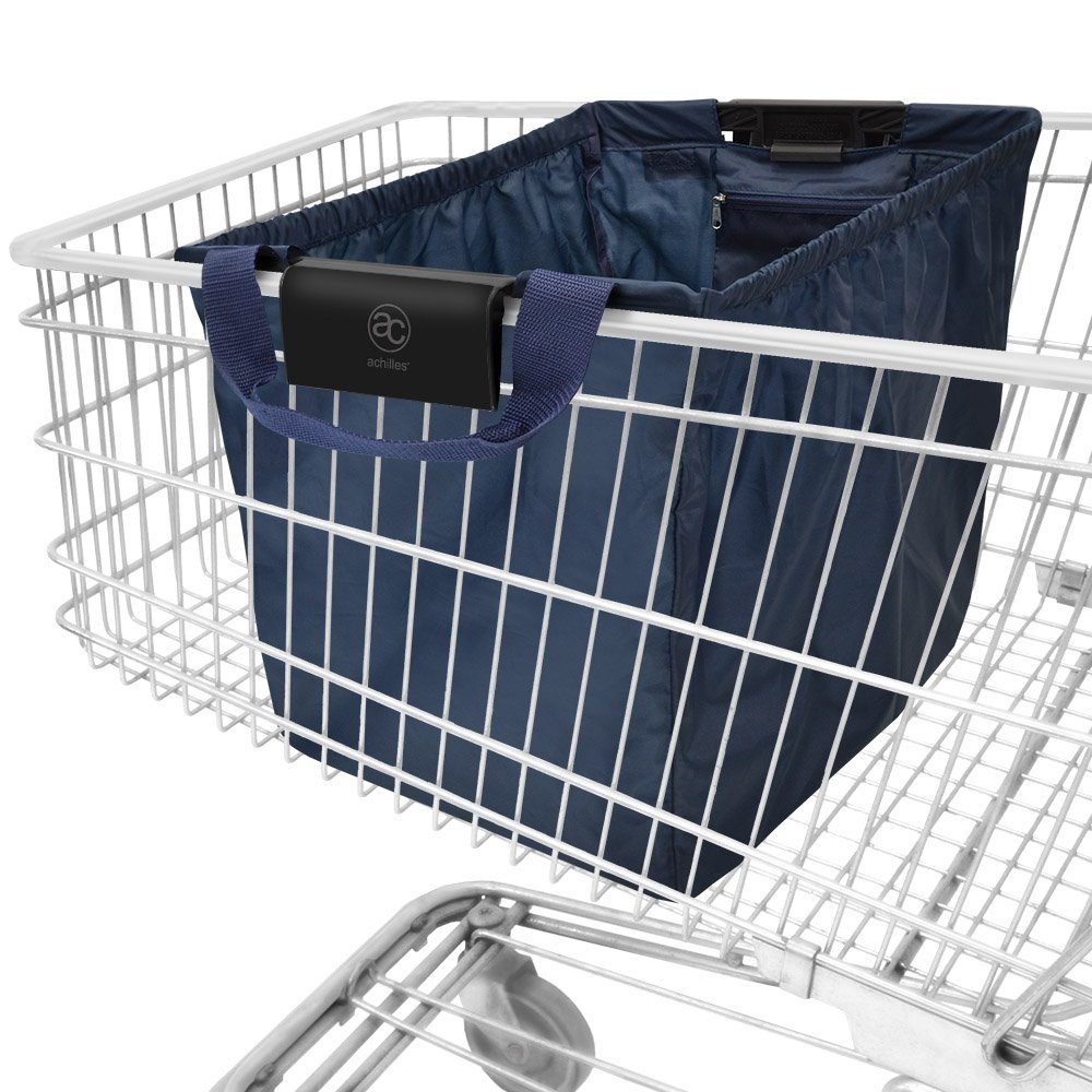 Faltbare Einkaufsshopper l Einkaufswagentasche Easy-Shopper blau achilles 40 "Combi" navy Einkaufstasche,