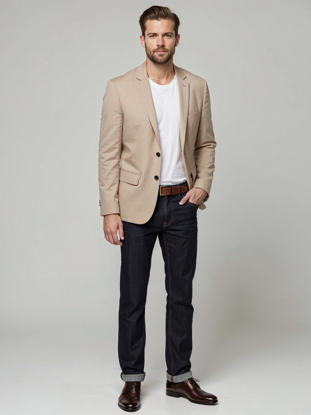 OMBRE Sakko Eleganter SLIM FIT Sakko für Herren mit Viskose