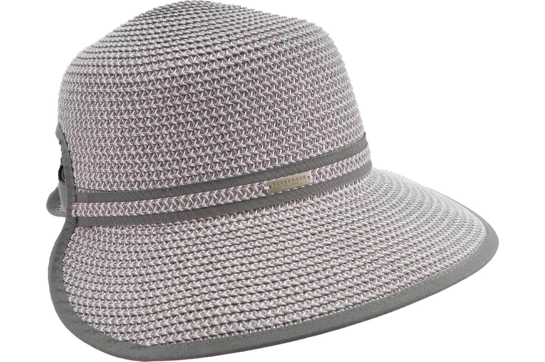 Seeberger Sonnenhut Papierstroh Mix Schute mit mit Ribsband Detail 54738-0