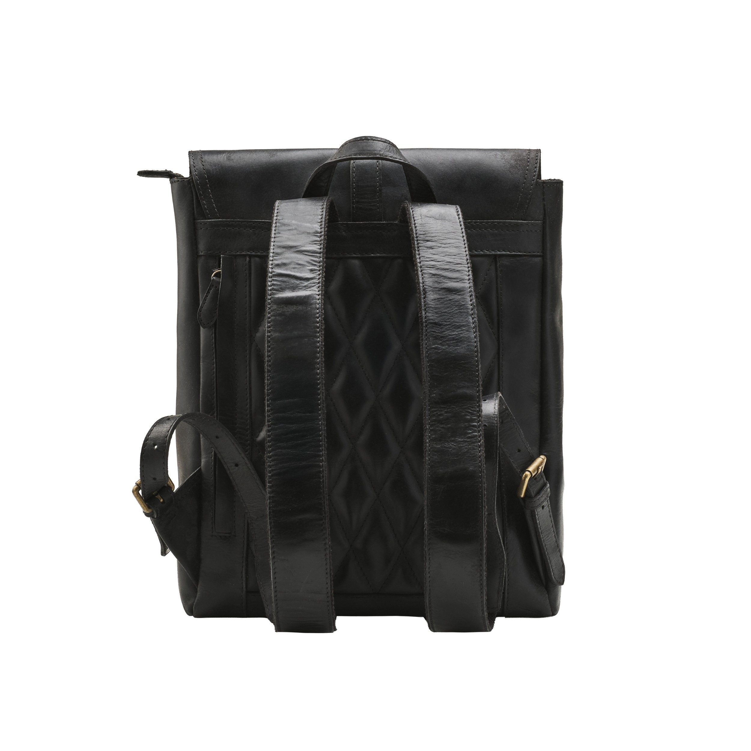 DRAKENSBERG Tagesrucksack »Tara« Schwarz, Cityrucksack für Damen aus Leder mit 13" Laptopfach, hochwertig