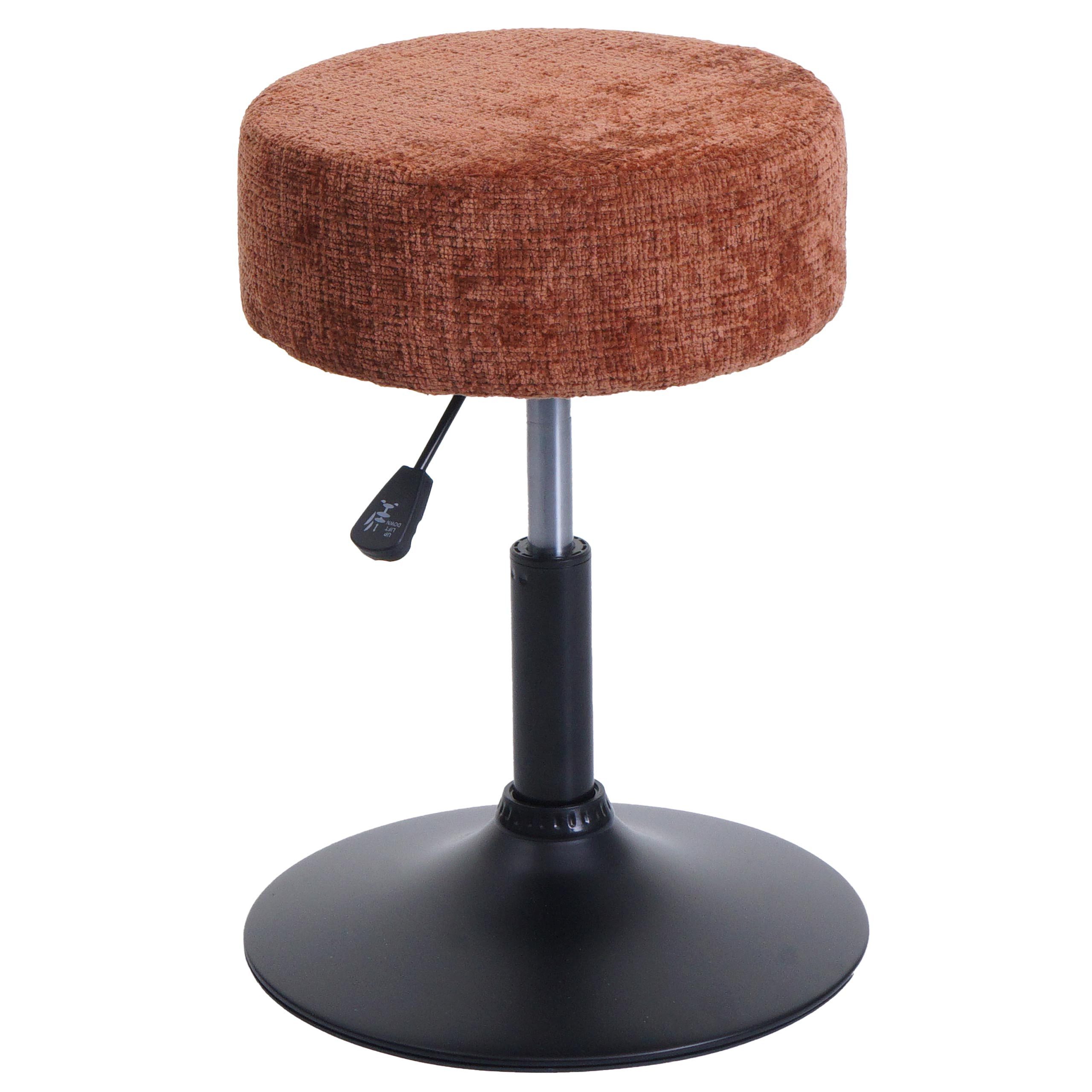 PROREGAL® Drehhocker Hocker höhenverstellbar und drehbar (1 St), 360° drehbar & stufenlos höhenverstellbarer Sitzhocker Schminkhocker