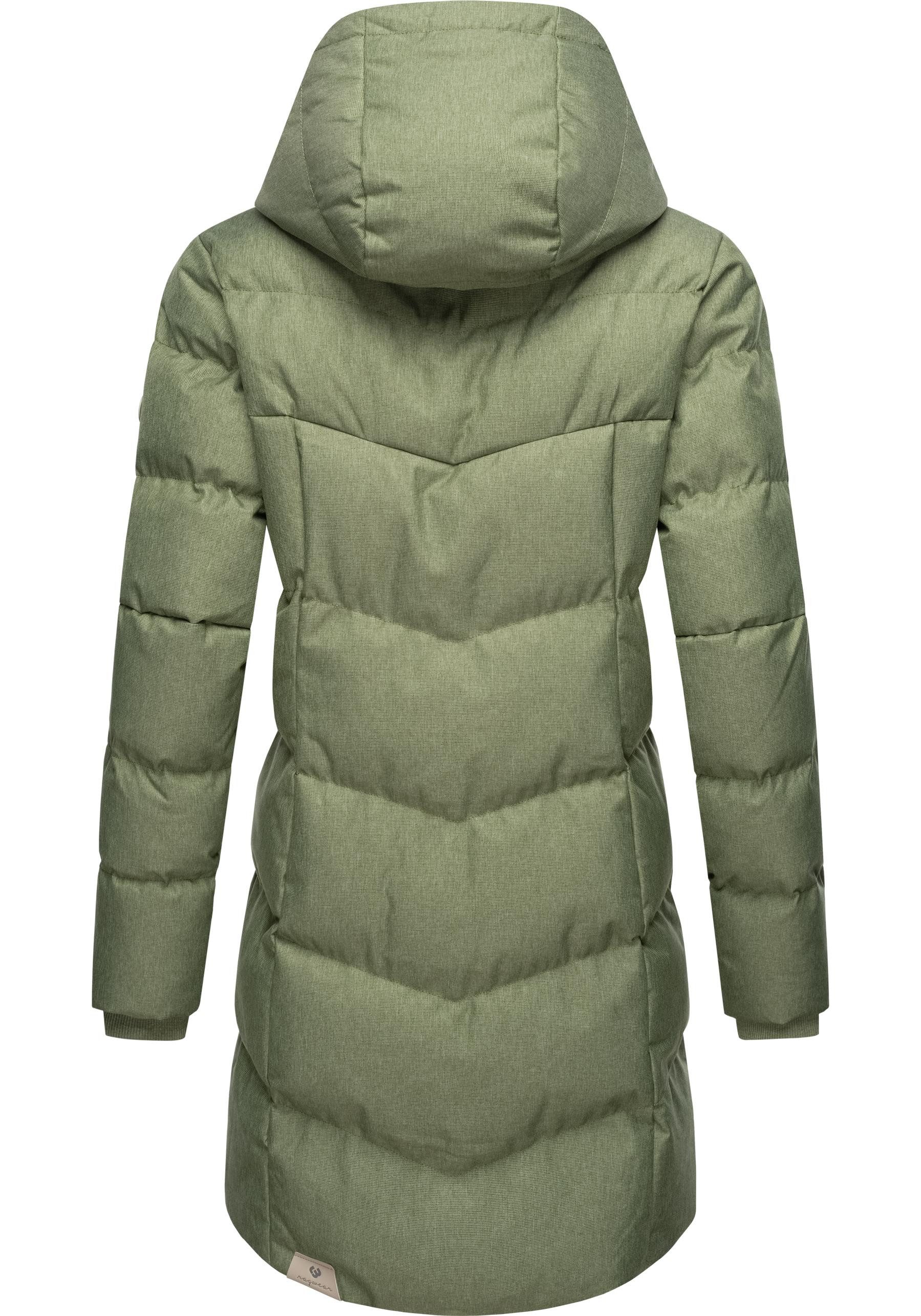 Ragwear Wintermantel Pavla stylischer Winterparka mit Teddyfutter und Kapuze