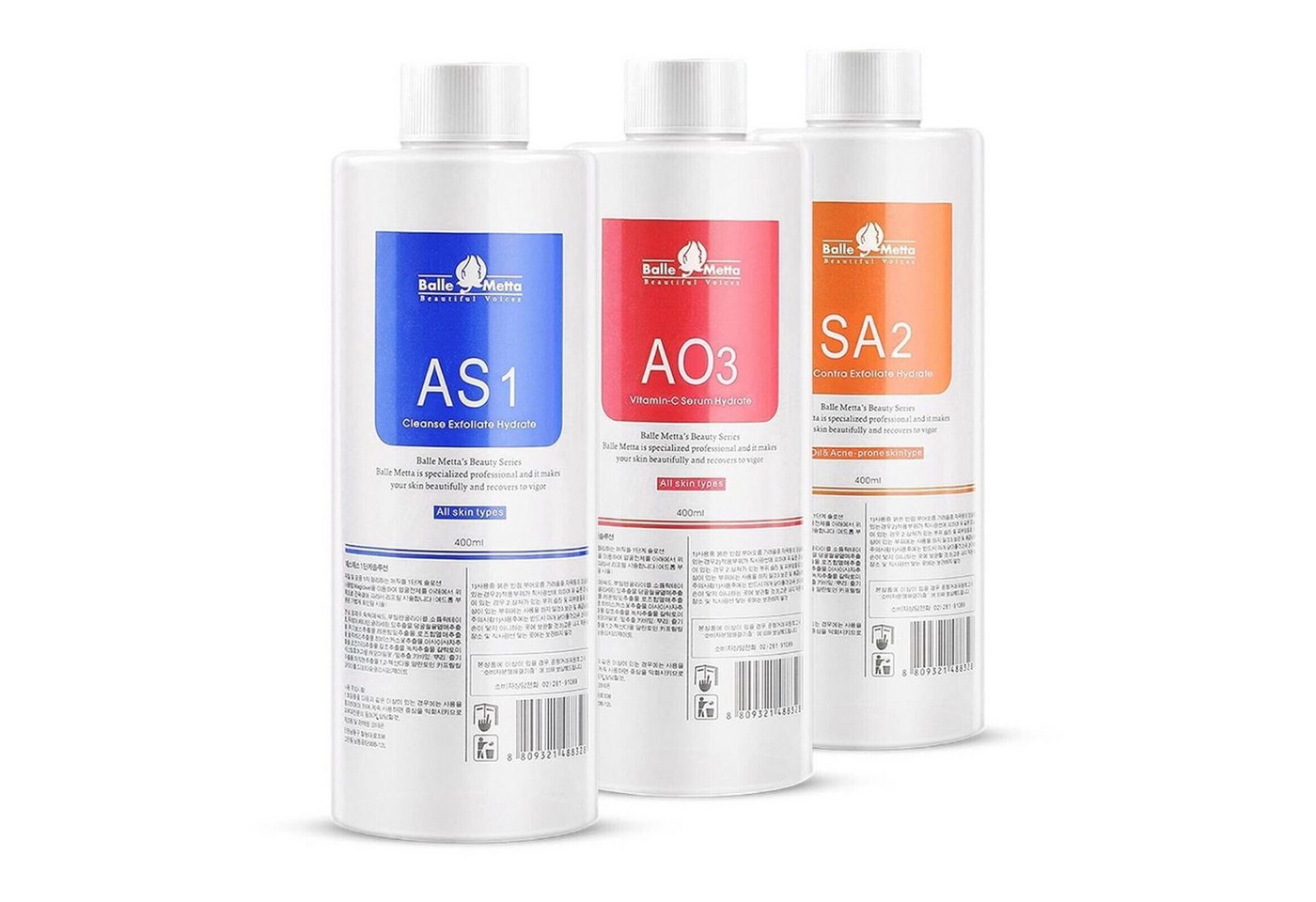 P-Beauty Cosmetic Accessories Kosmetikbehandlungsgerät Aquafacial Lösung Solution Hautpflege Dermabrasion Gesichtsreinigung, 400ml lösung, erhältlich auch im Set