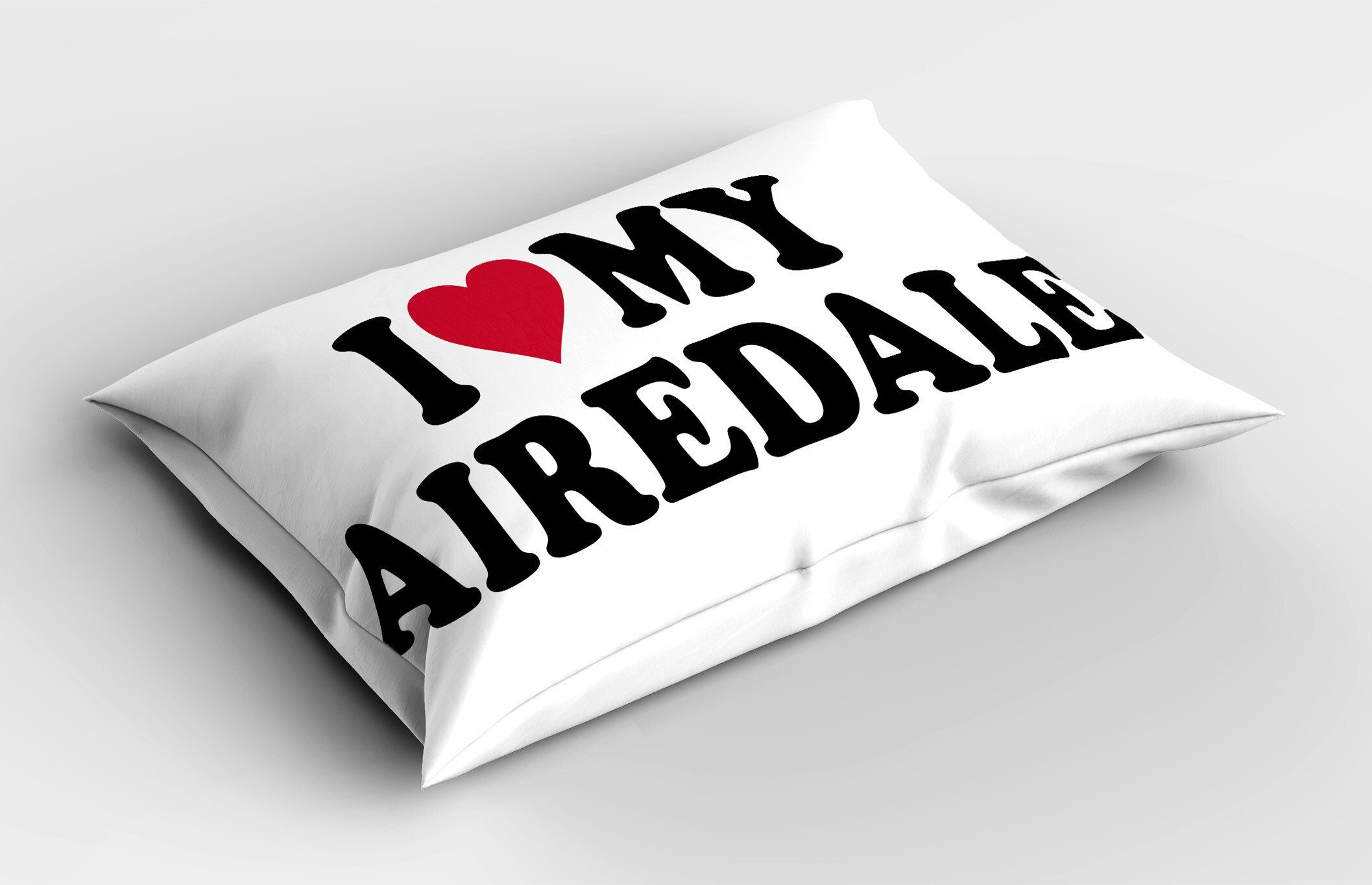 Kissenbezug, Airedale Standard Stück), (1 Abakuhaus Kissenbezüge King Terrier-Liebe Size Breed-Kunst Gedruckter Dekorativer