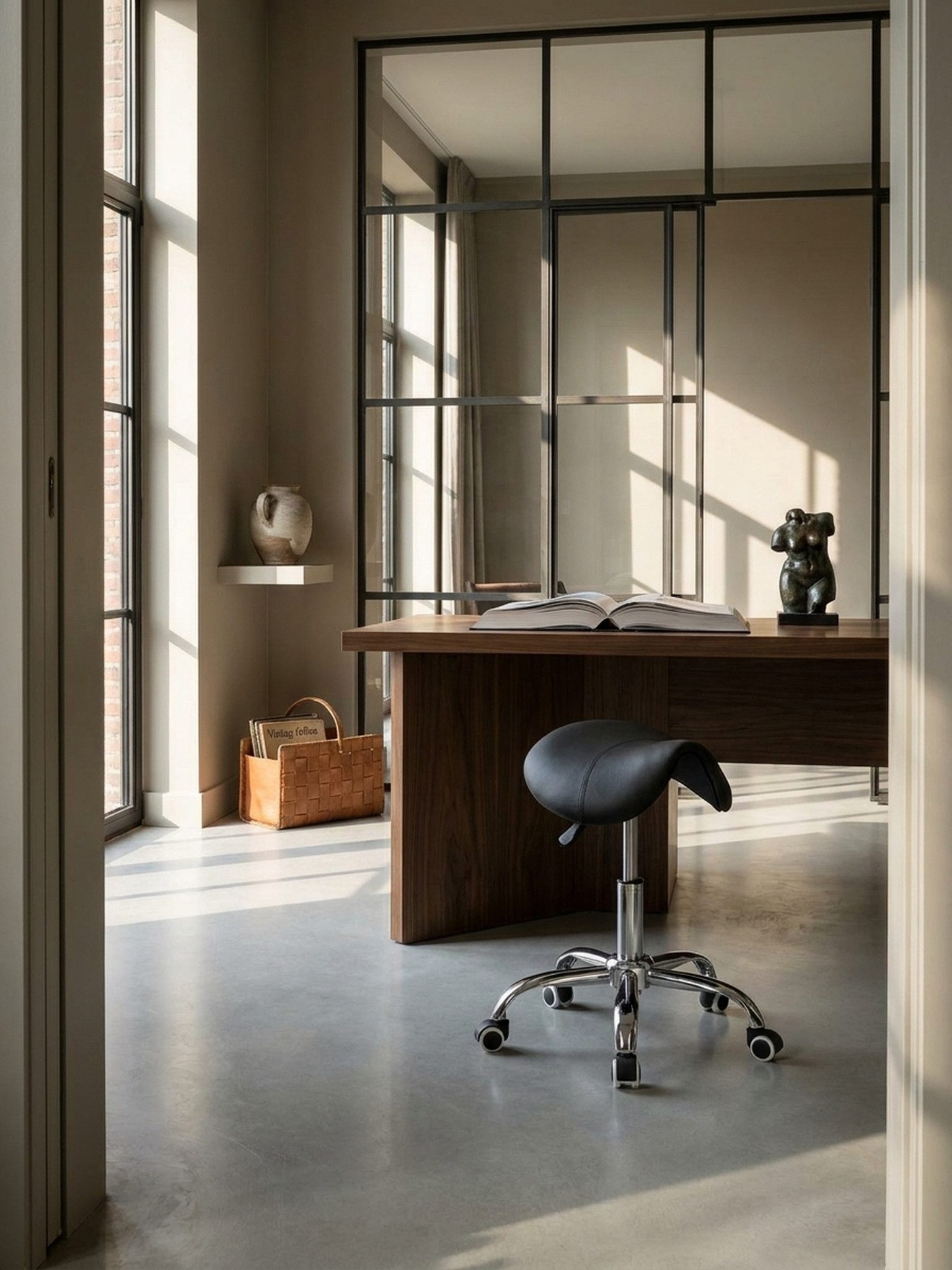KADIMA DESIGN Arbeitshocker Sattelhocker BEVANO - stabil, bequem & höhenverstellbar, Drehbar, Höhenverstellbar