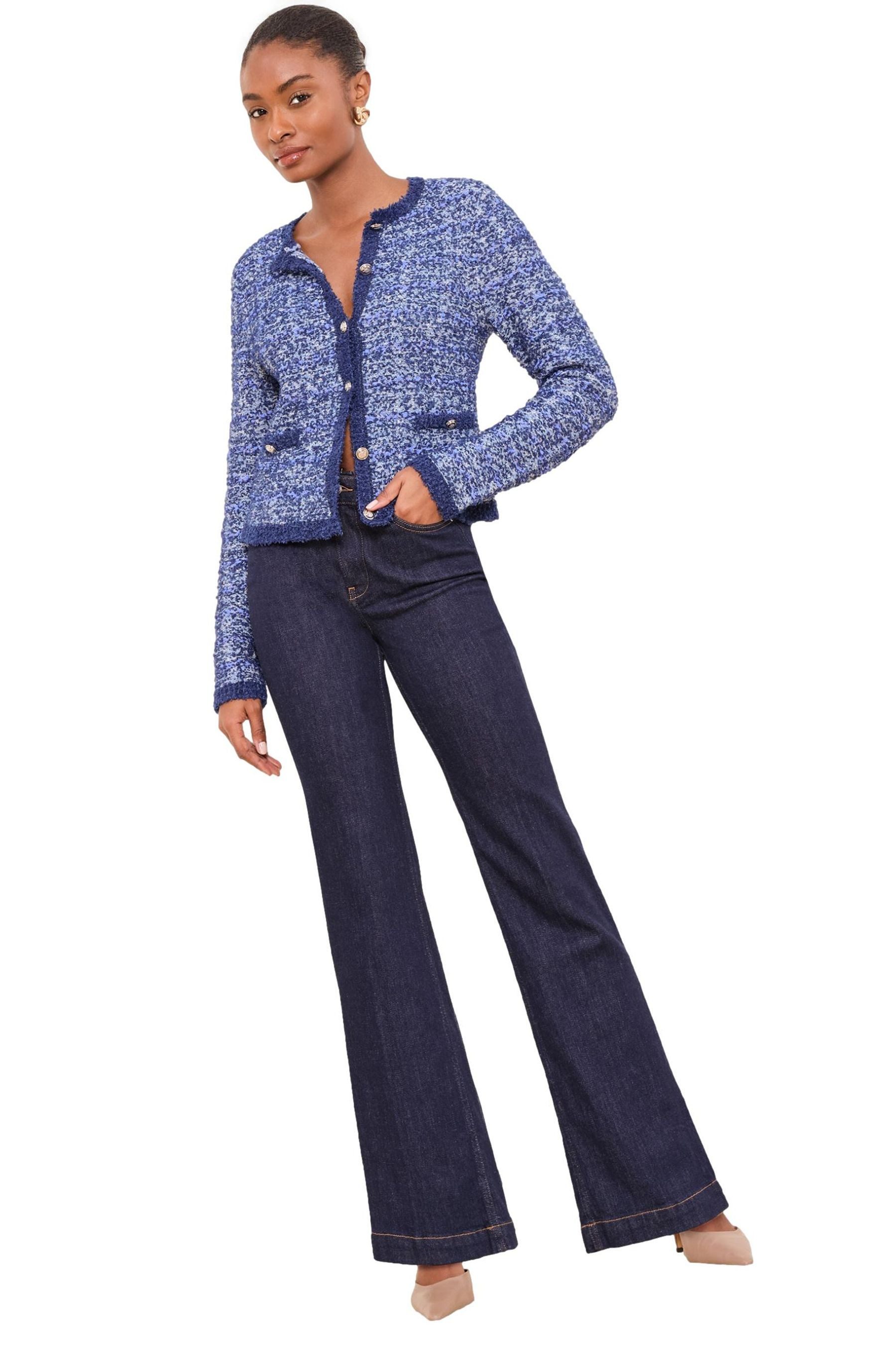Strickjacke Lipsy geknöpfte Strickjacke mit Bouclé-Struktur