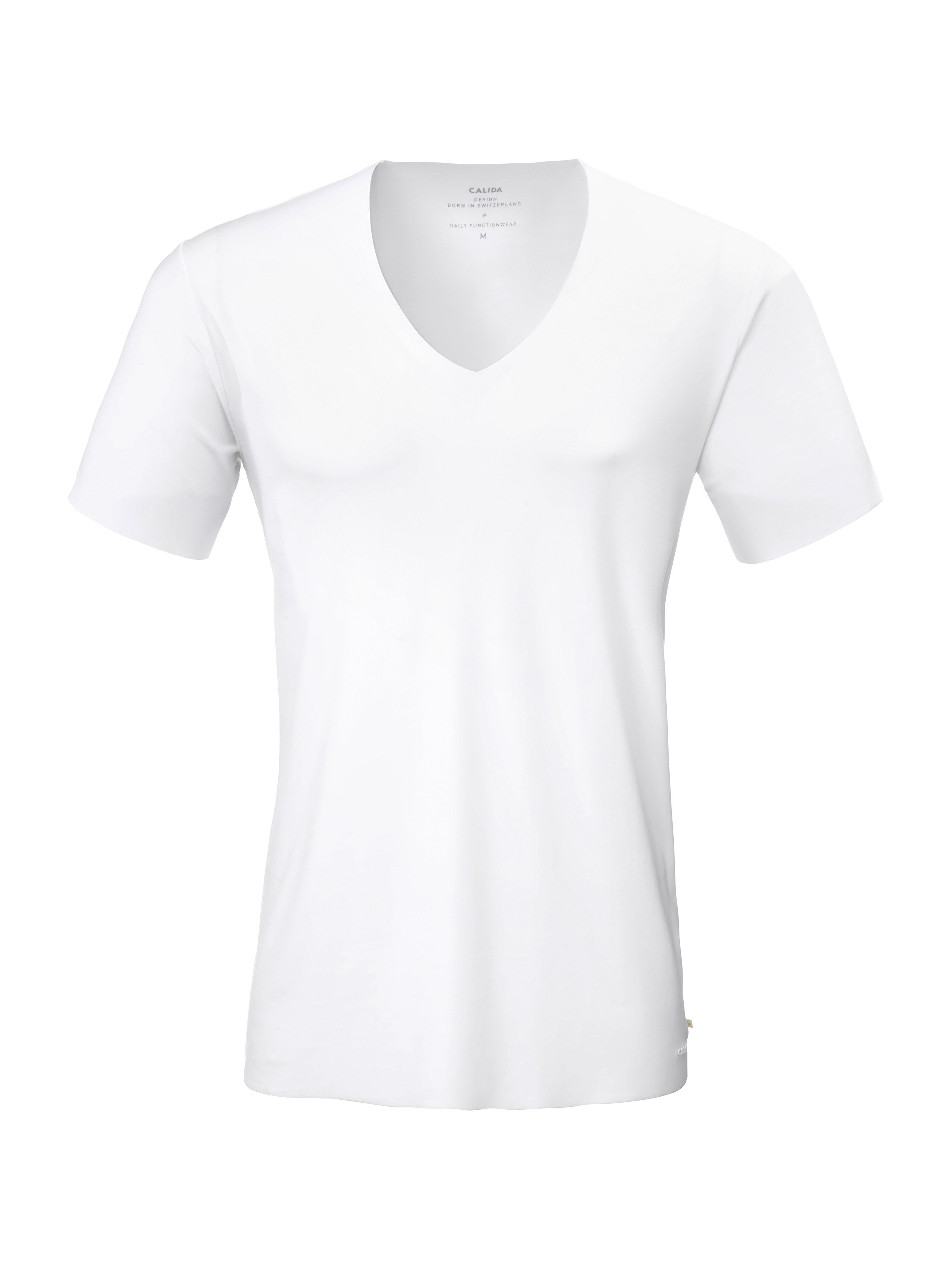 CALIDA V-Shirt Clean Line V-Neck, elastisch, Interlock-Qualität, Kurzarm, s günstig online kaufen