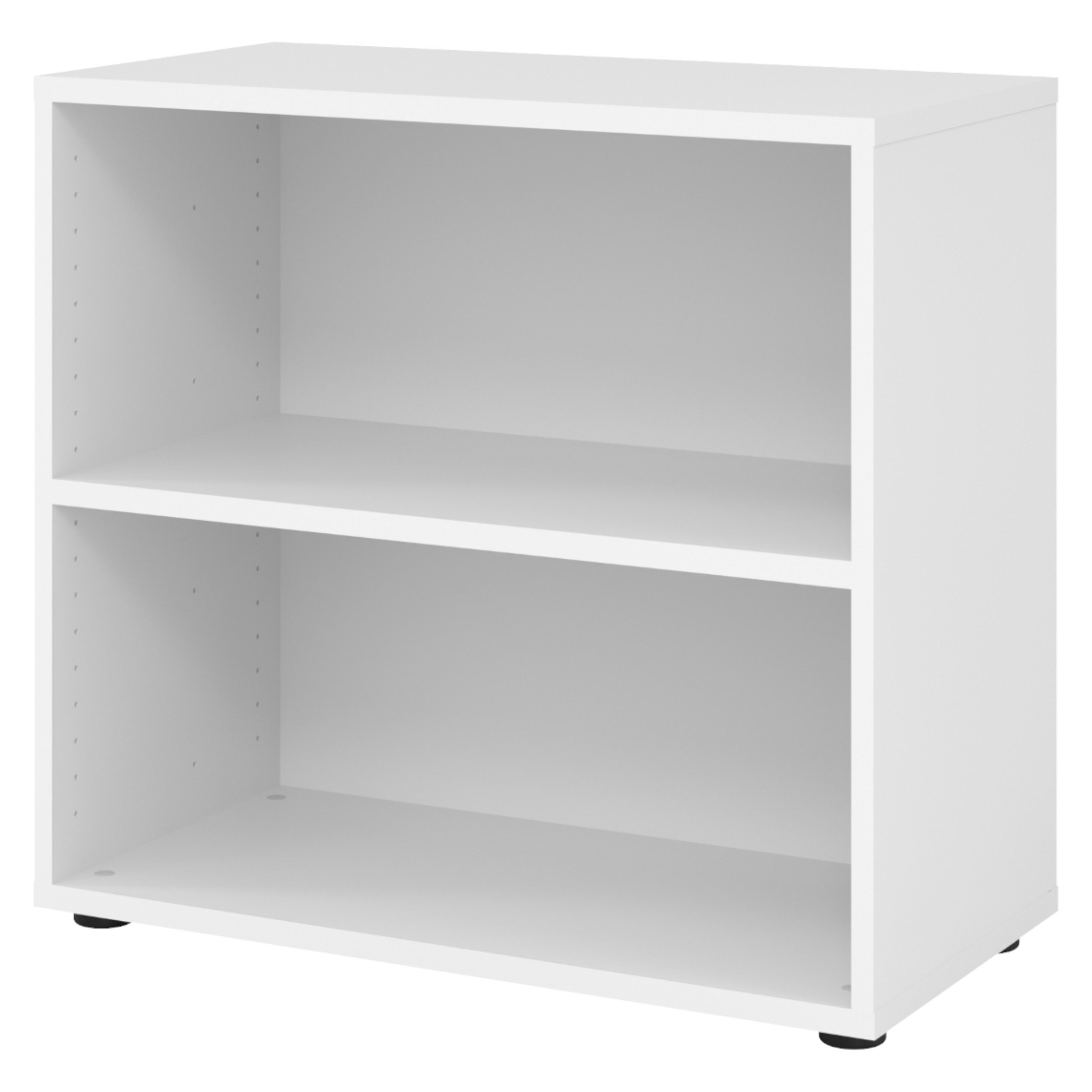 bümö Aktenregal smart Regal, Büroregal - 2 Ordnerhöhen, Dekor: Weiß