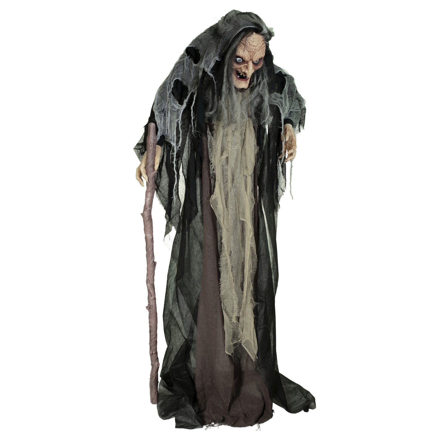 SATISFIRE Dekofigur Halloween Figur Hexe NAHEMA 160cm animiert mit Bewegung günstig online kaufen