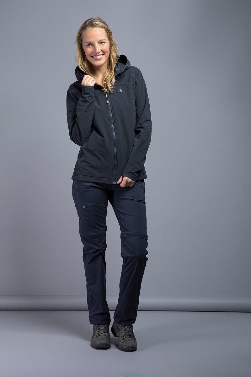 TATONKA® Softshelljacke Cesi Hooded (winddicht, atmungsaktiv) dunkelblau Damen