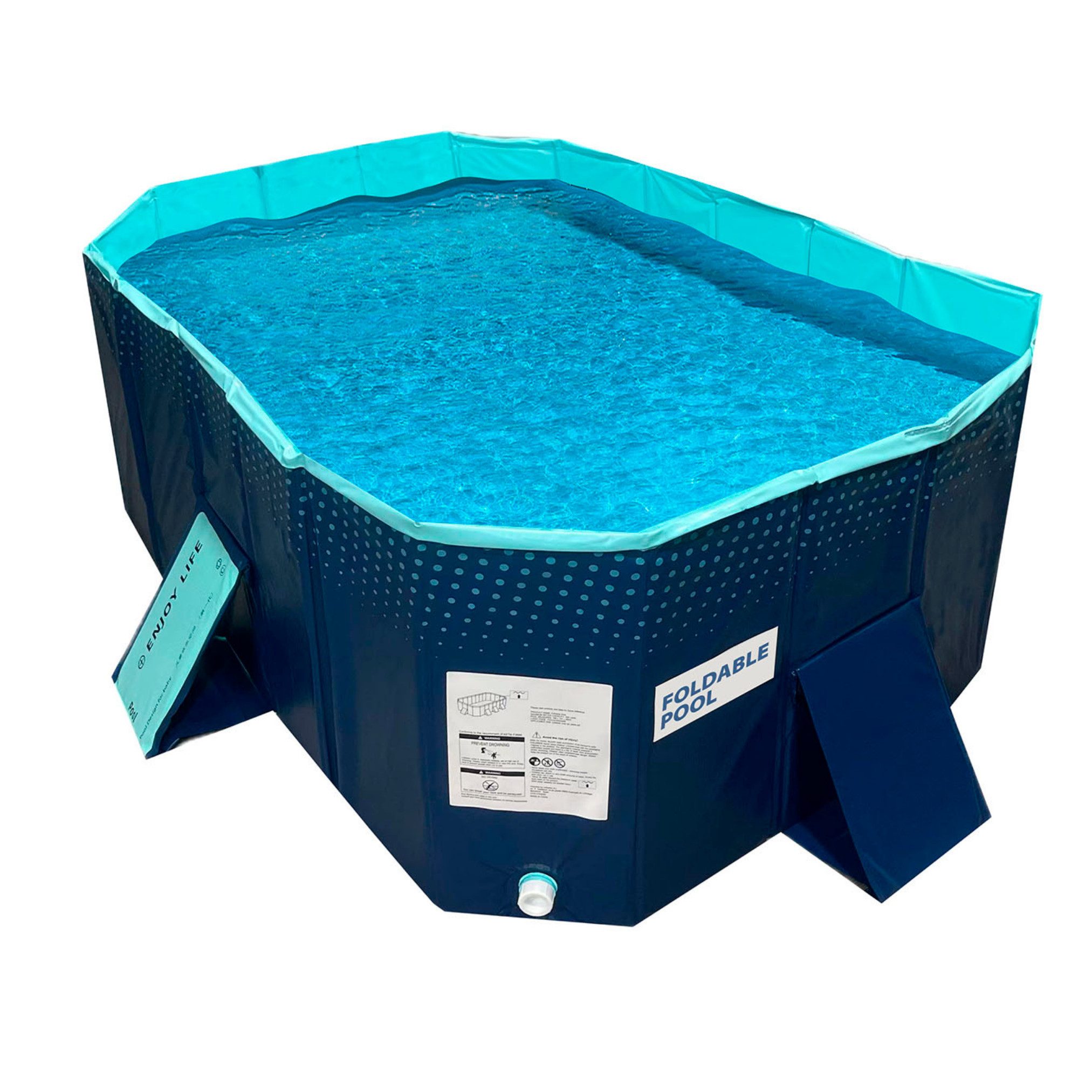 Best Direct® Planschbecken Foldable Pool, (1-tlg), faltbarer Pool ohne Aufblasen, langlebig & robust
