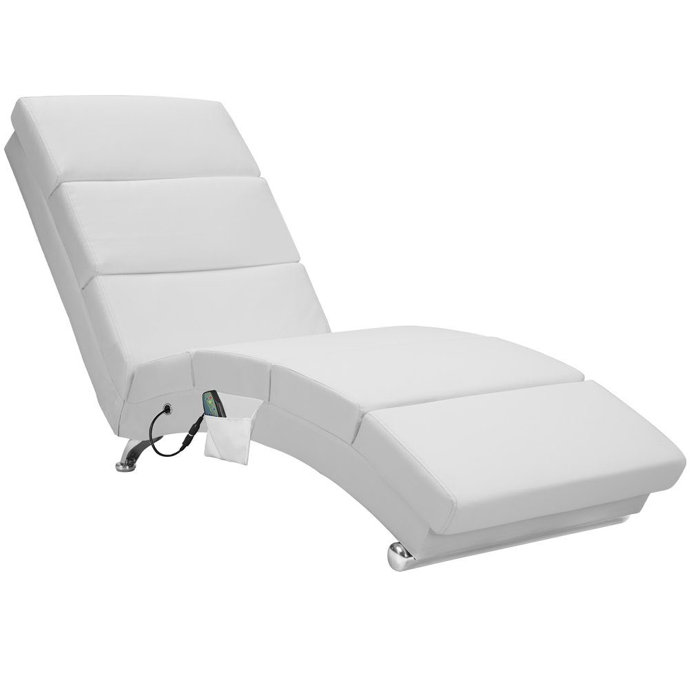 Casaria Relaxliege London Massage, 1 Teile, Massage Heizfunktion 186x89x55cm Kunstleder Gepolstert 180kg Belastbar