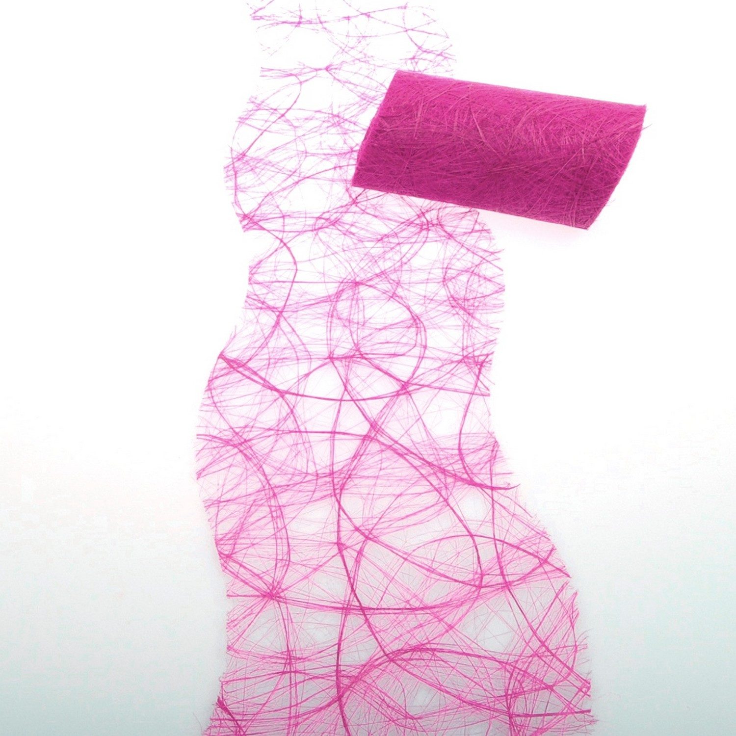 Tischläufer Sizoweb Tischband Wellenschnitt pink ca. 12,5 cm Rolle 25 Meter 64W 0
