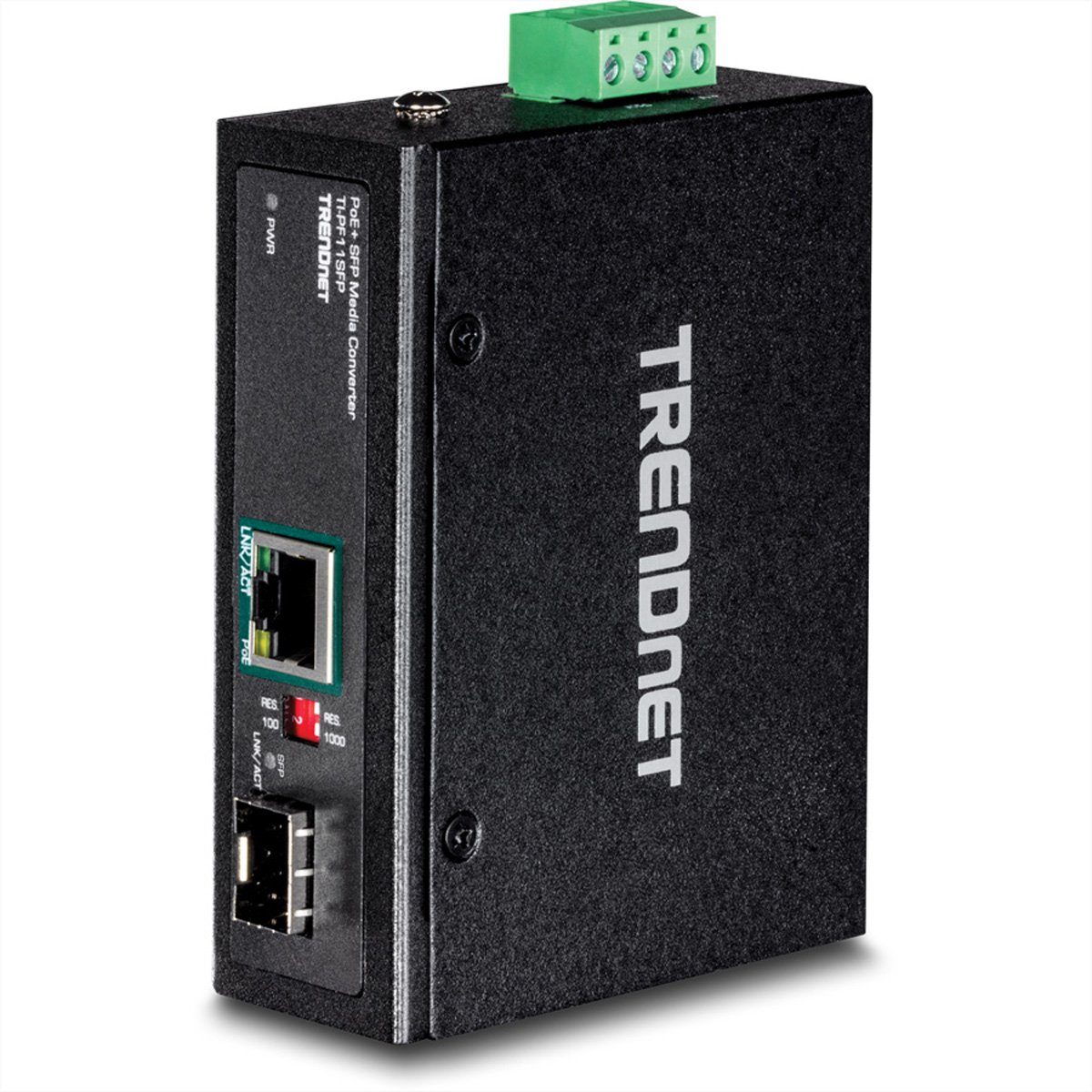 Trendnet TI-PF11SFP Media Converter Industrial SFP to Gigabit PoE+ Netzwerk-Switch