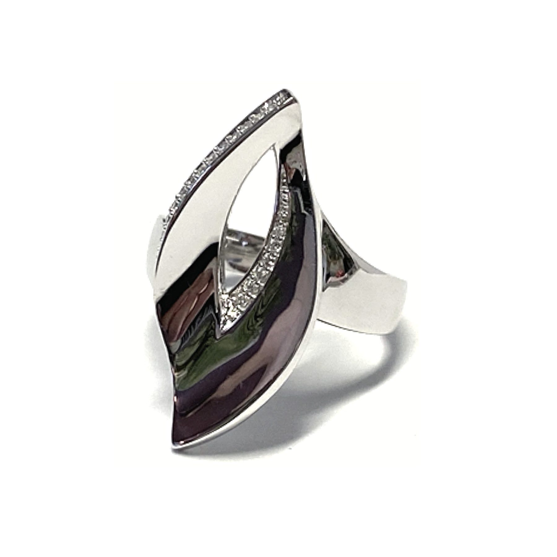 Edelschmiede925 Silberring Silberring 925 Silber rhod Zirkonias poliert einfarbig Übergröße #66