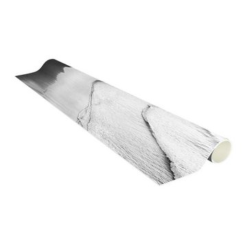 Läufer Teppich Vinyl Flur Küche Strände funktional lang modern, Bilderdepot24, Läufer - schwarz weiß glatt