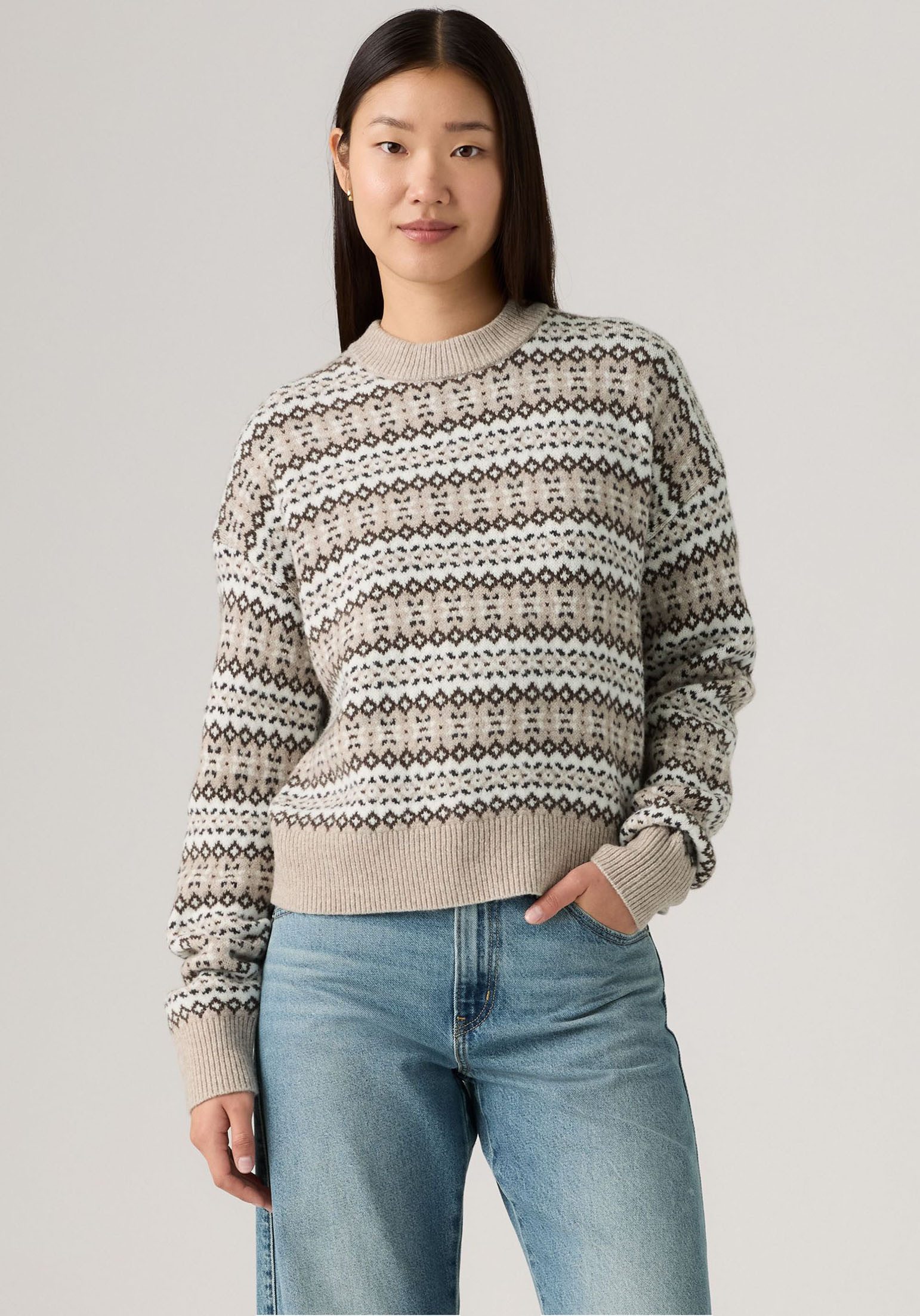 Levi's® Rundhalspullover INES SWEATER NEUT Materialmix günstig online kaufen