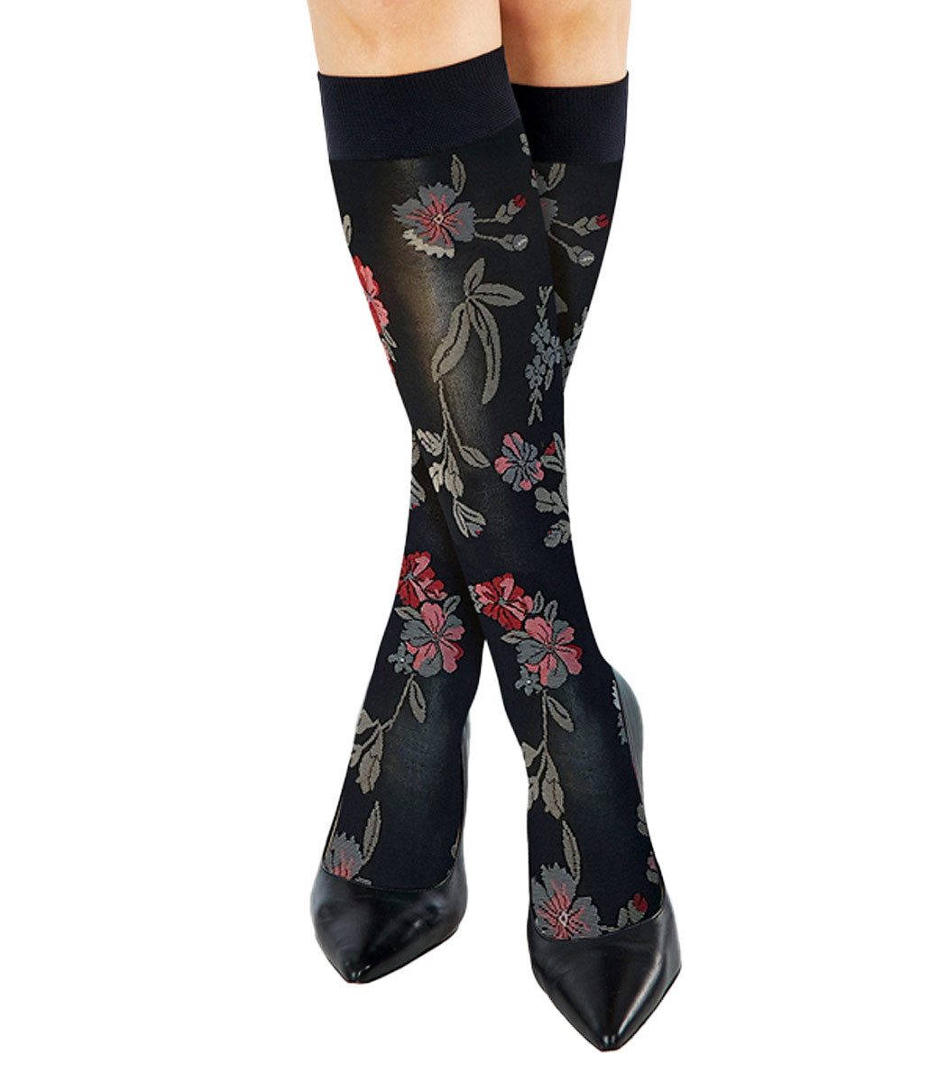 Sympatico Гольфы mit ausgefallenen Blumen FLORELLA (Packung, 1-Paar, 1 Paar) elegant