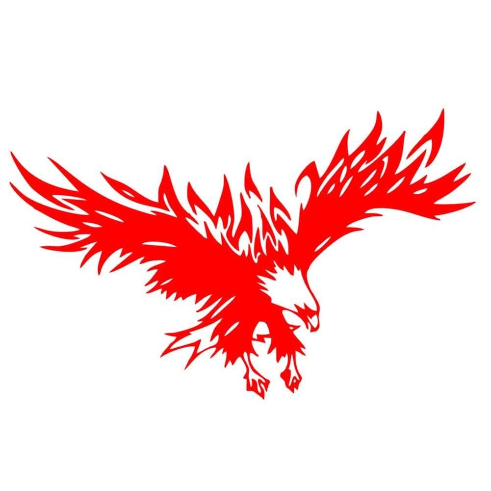 GarveeMore Aufkleber Flying-Wings Vinyl-Aufkleber 50×30 cm – Rot/Schwarz, Wetterfest, UV-beständig, mit Transferfolie – für Auto & Truck