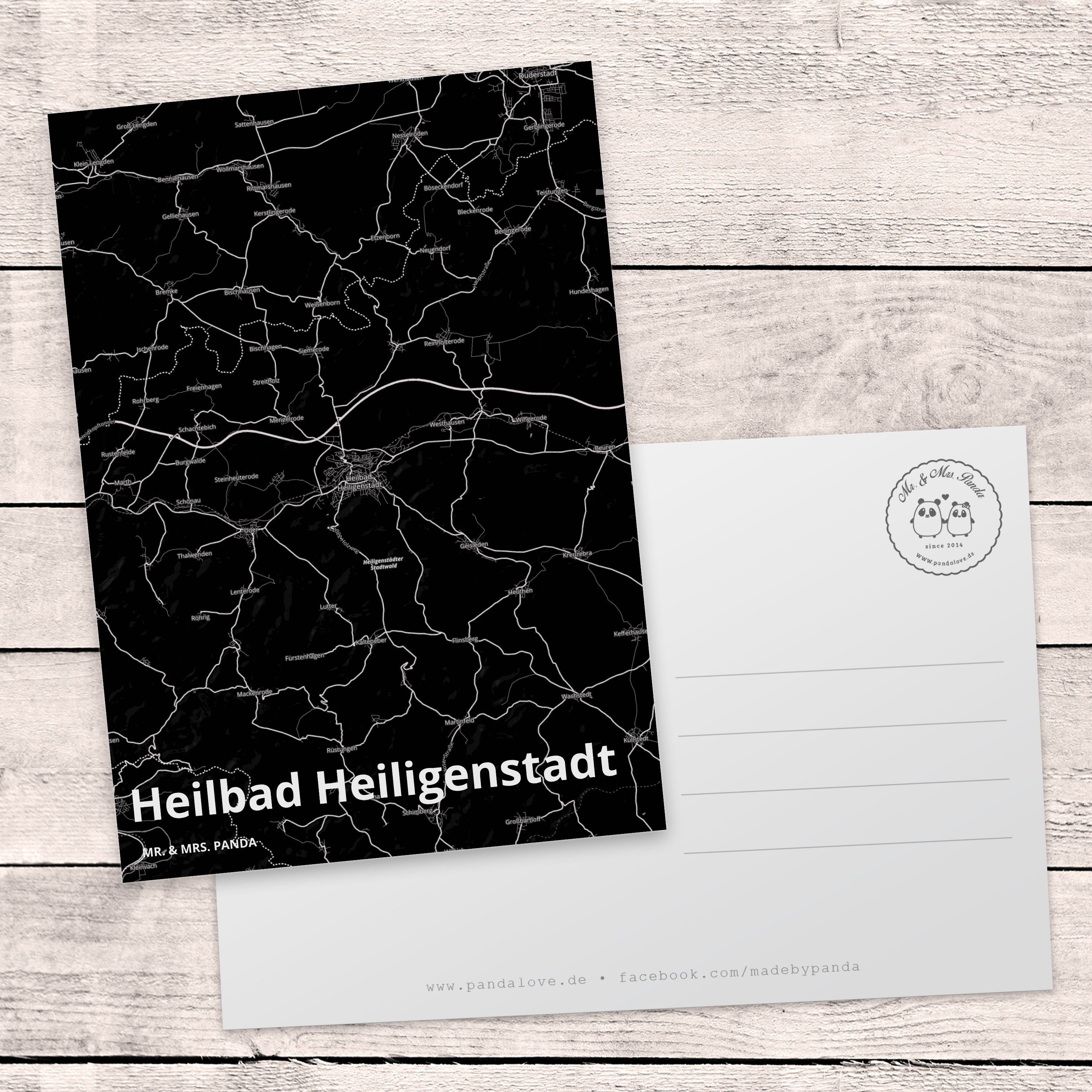 Mr. & Karte, Postkarte Dorf, Einladung, - Panda Geschenk, Ansichtskar Mrs. Heilbad Heiligenstadt