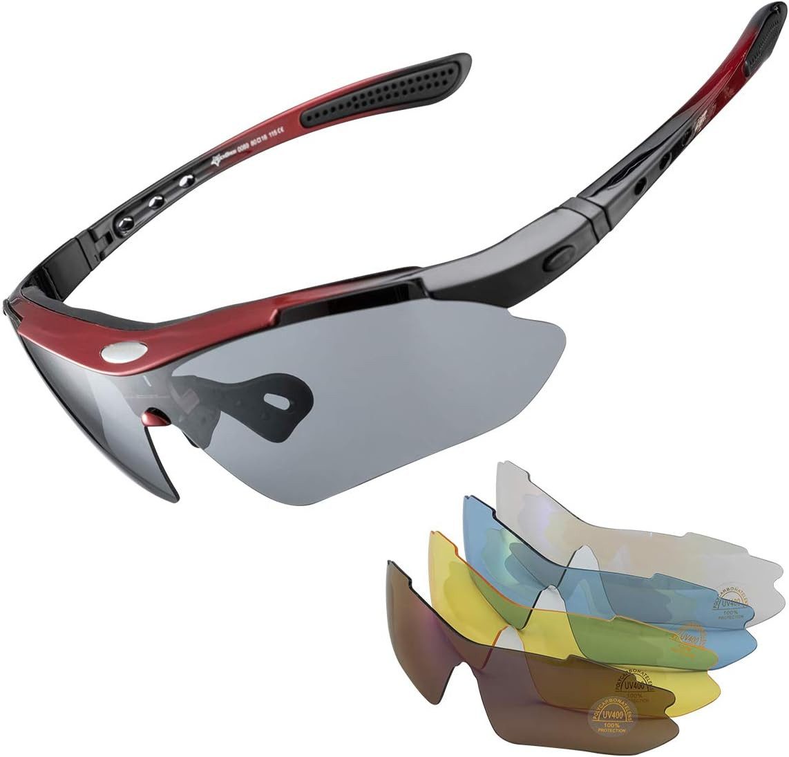 ROCKBROS Fahrradbrille Fahrradbrille mit 5 Wechselgläsern