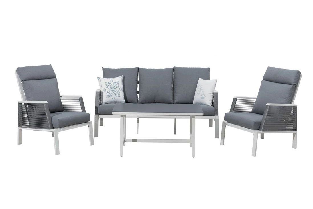 Primaster Gartenlounge-Set Primaster Lounge Set Cervia Inkl. Sitz-, Rücken-