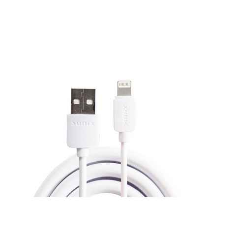 Sunix USB iOS 3A Ladekabel Fast Charge Schnellladekabel für iPhone weiß Smartphone-Kabel
