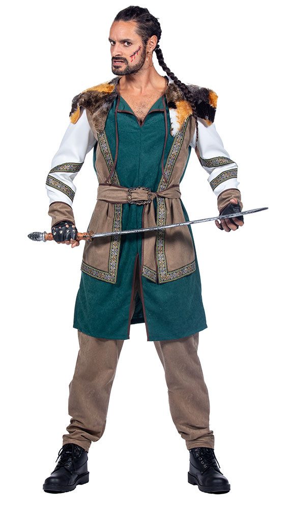 Karneval-Klamotten Wikinger-Kostüm Herren Krieger Nordmann Viking Herrenkostüm, Wikinger Outfit Männerkostüm hochwertig Karneval Partnerkostüm