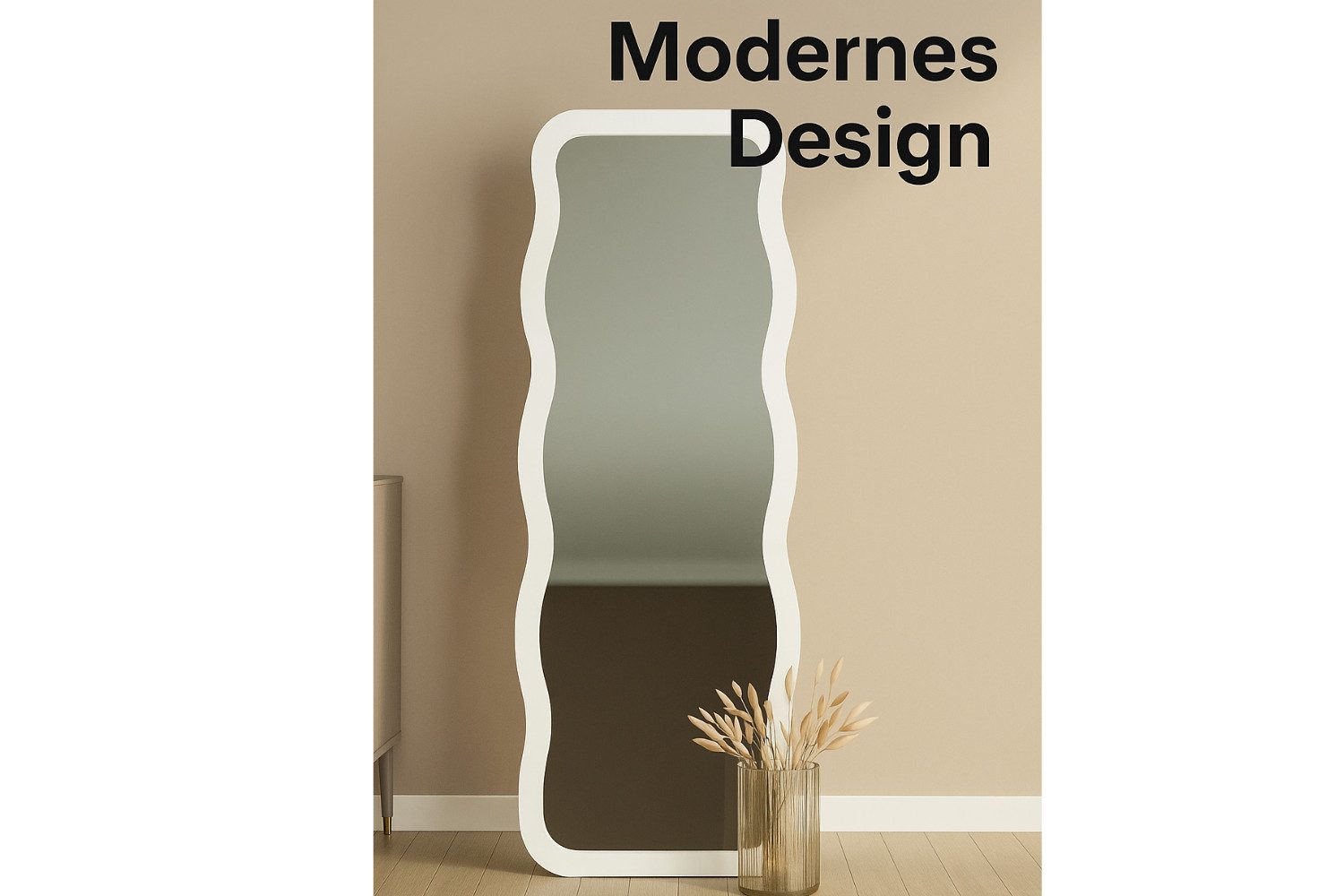 ibonto Standspiegel Design Ganzkörperspiegel Wellenform,freistehend oder Wa günstig online kaufen