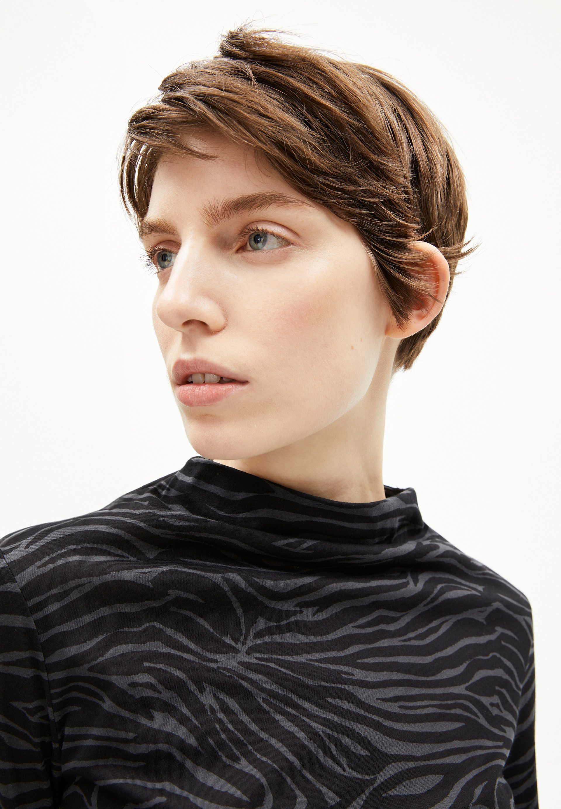 Armedangels Longsleeve CALUNAA ZEBRARAA Longsleeve aus Bio-Baumwolle Slim Fit