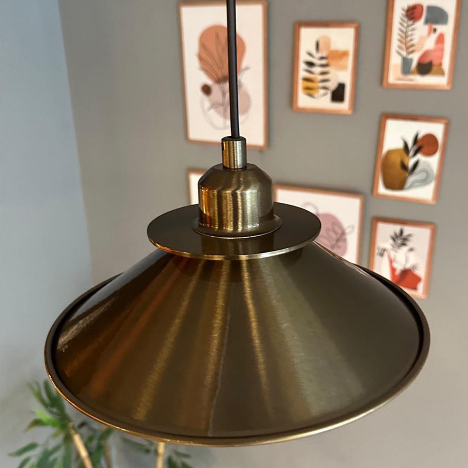 Bamyum Pendelleuchte Nantes Metall Ø24 cm, E27, Vintage Pendelleuchte, ohne Leuchtmittel – Bild 2 von 5