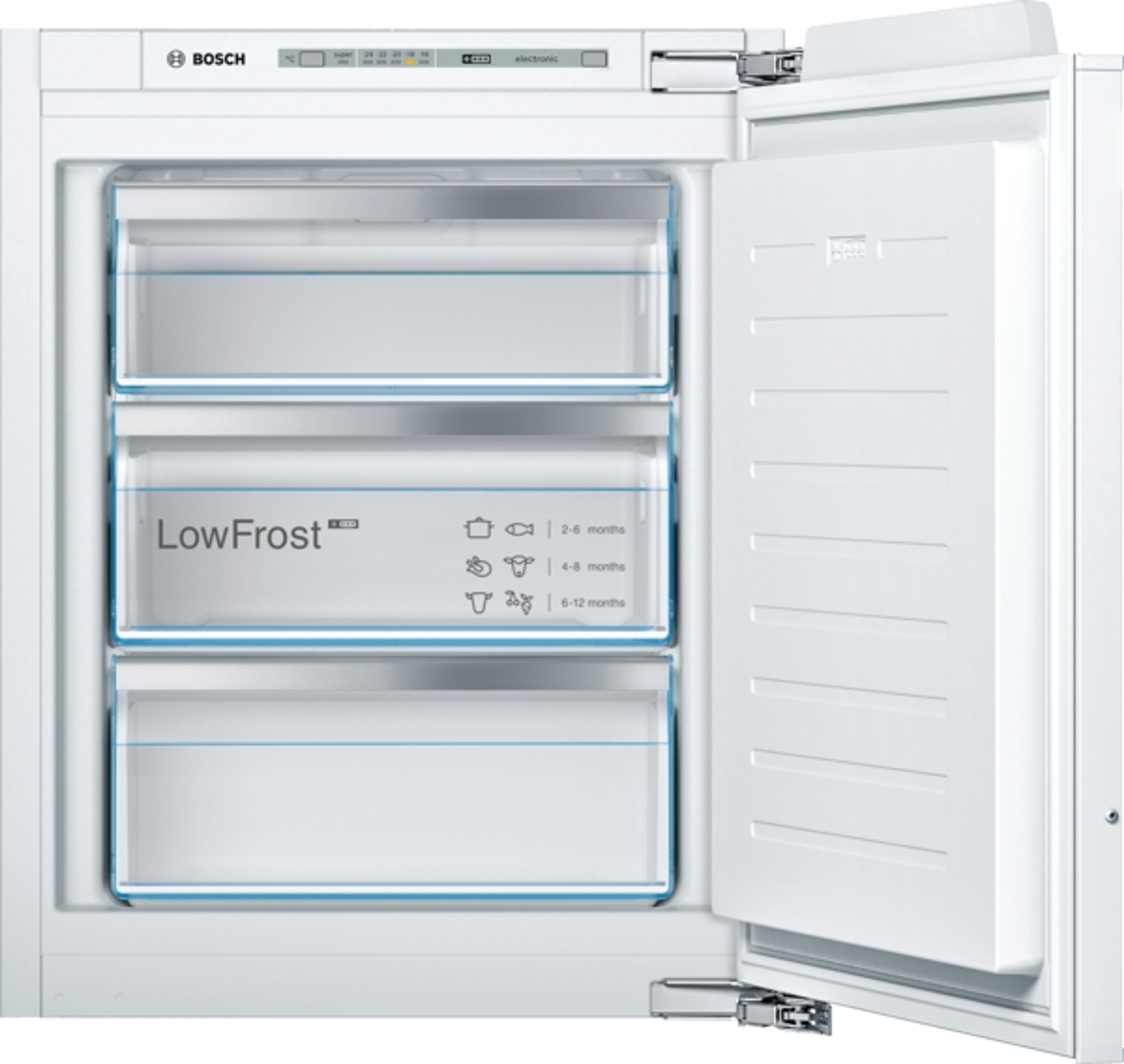 BOSCH Einbaugefrierschrank GIV11ADC0, 71 cm hoch, 56 cm breit, 71.2 x 55.8 cm, Flachscharnier mit Softeinzug
