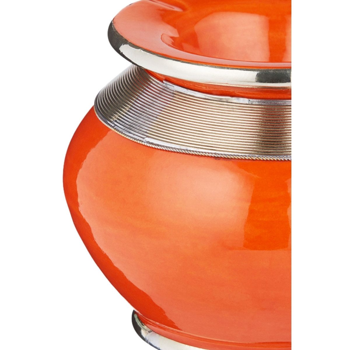 Marrakesch Orient & Mediterran Interior Aschenbecher Marokkanischer Aschenbecher Cariba Deko aus Keramik in Orange 11 cm, Handarbeit