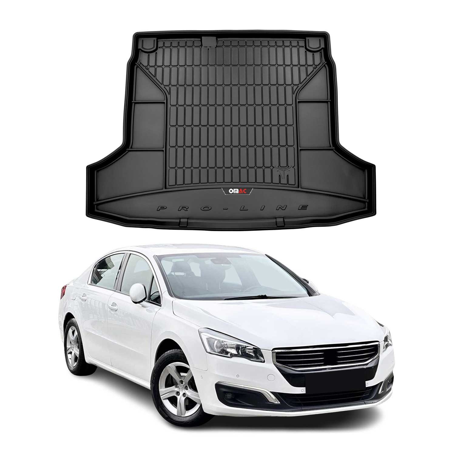 Kofferraummatte OMAC Kofferraumwanne für Peugeot 508 2010-2018 TPE Schwarz