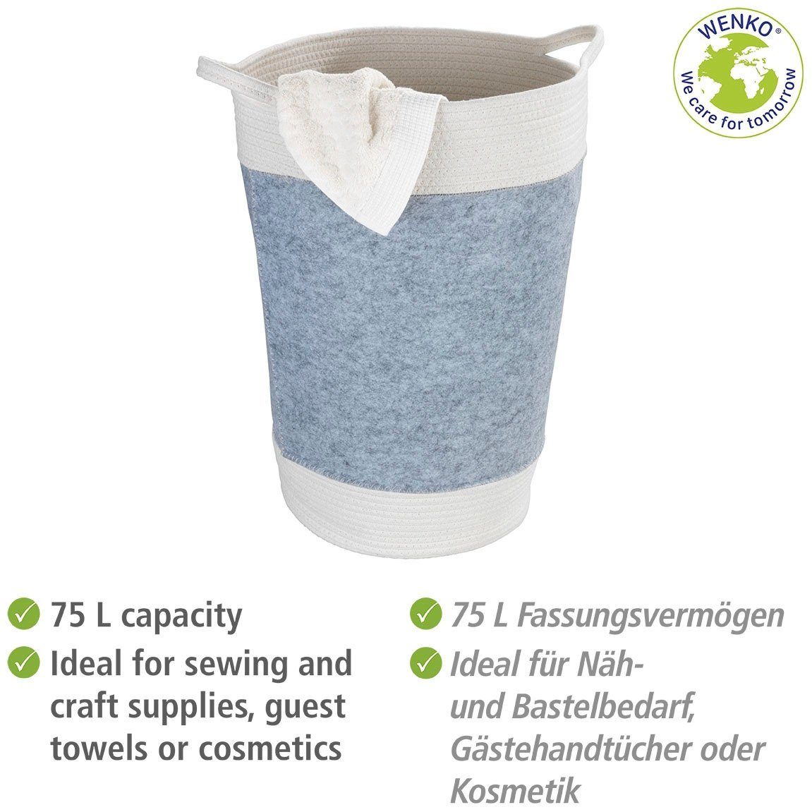 WENKO Aufbewahrungskorb recyceltem Bea Polyesterfilz aus (1 St)