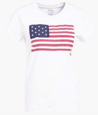 Ralph Lauren T-Shirt POLO RALPH LAUREN VINTAGE RETRO FLAG USA T-SHIRT College Shirt Top Blu
