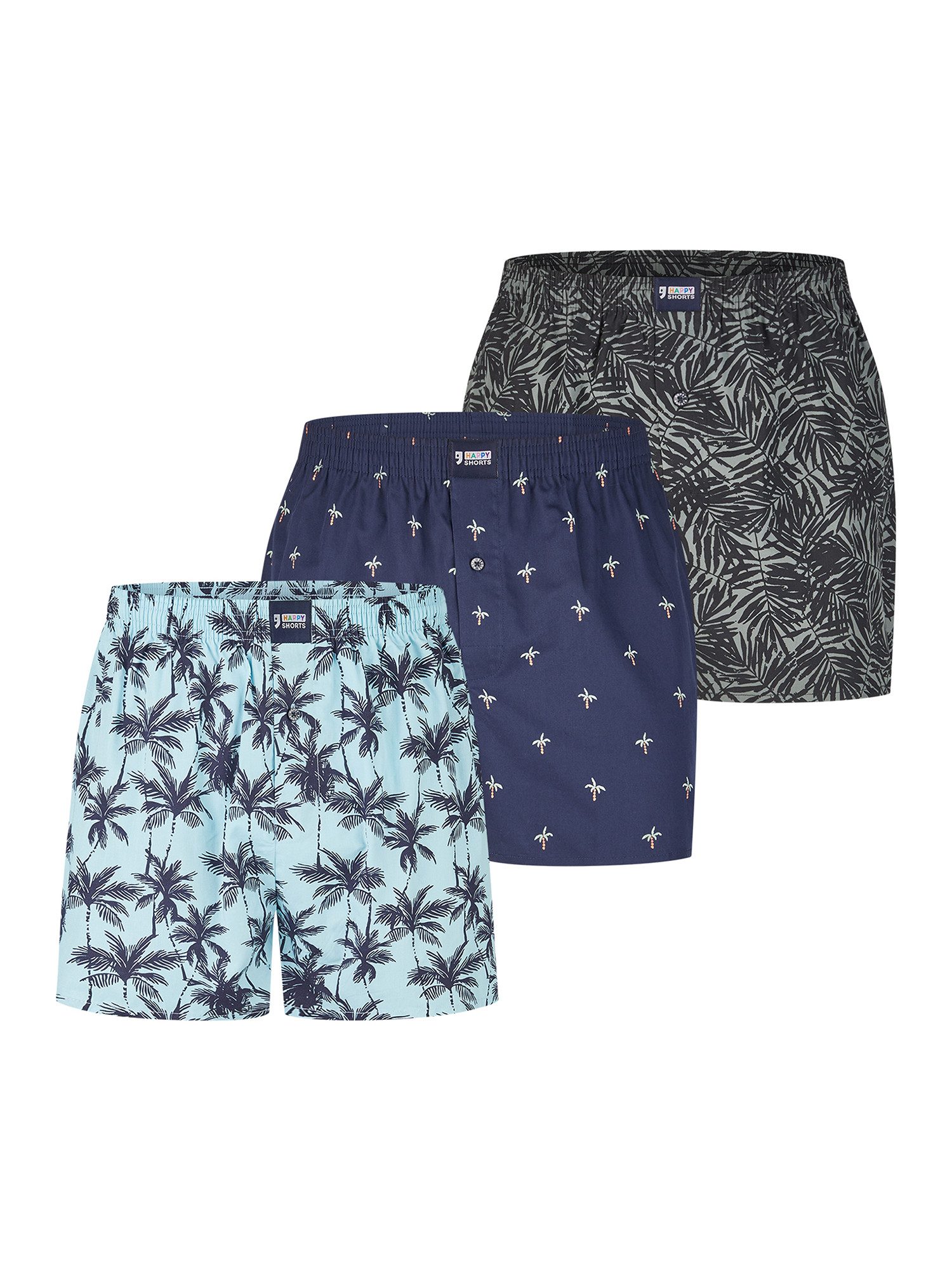 HAPPY SHORTS Boxer Motiv Mix (3-St) Boxershorts, Unterhose, Boxerbriefs