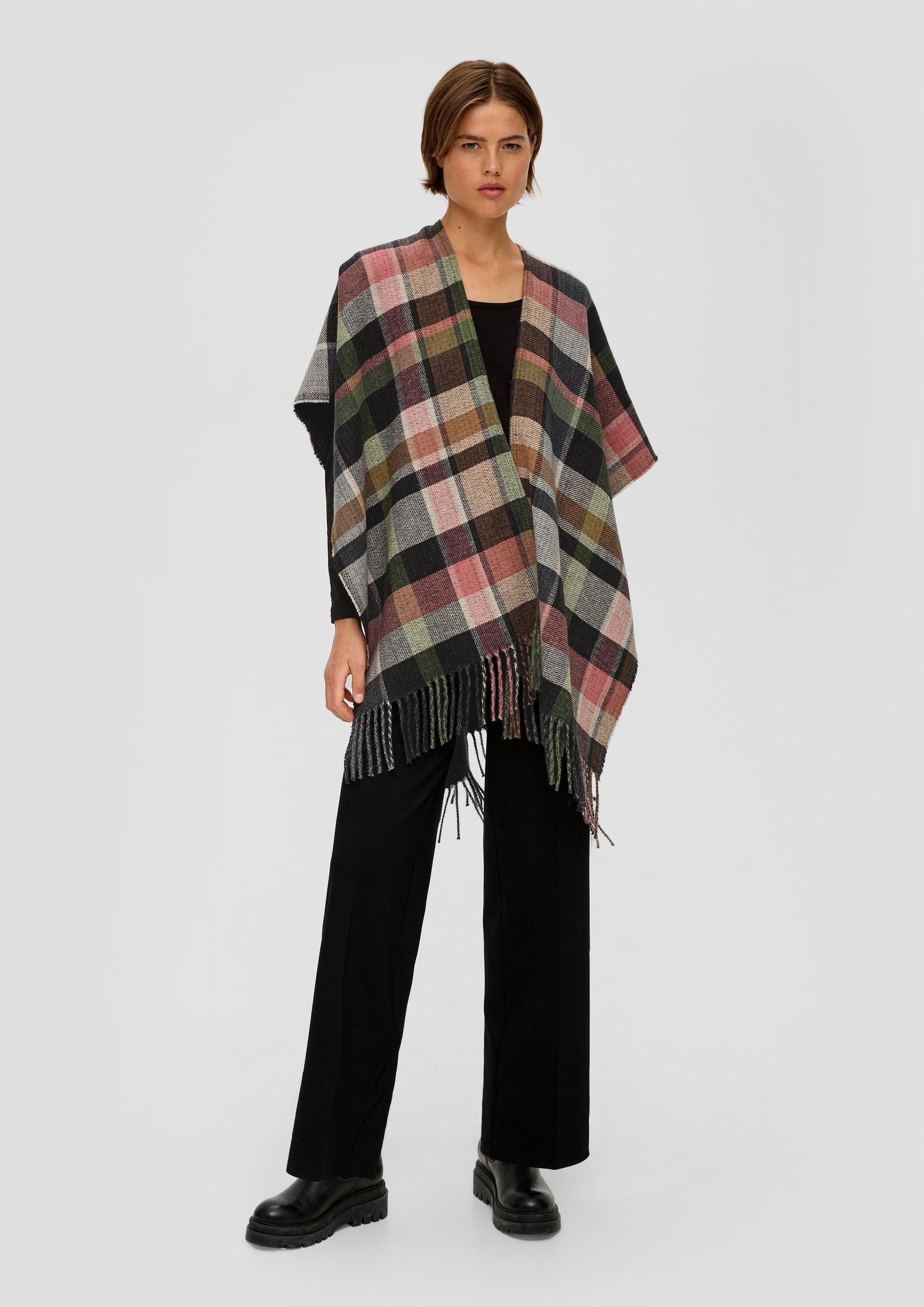 s.Oliver Poncho Indoor-Poncho Poncho aus Baumwollmix