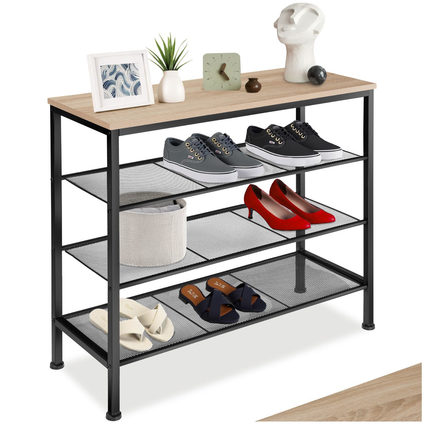 tectake Schuhregal Newport, Set 1-tlg., Industrial günstig online kaufen