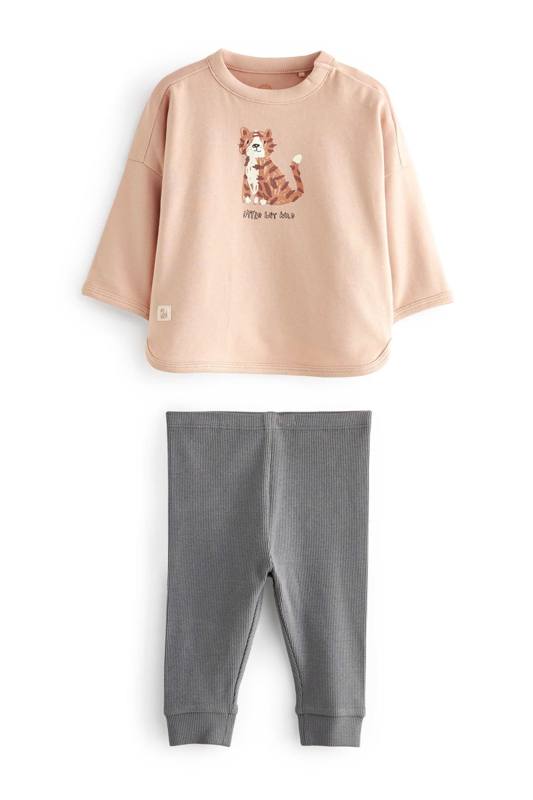 Next Shirt Leggings Neutral (6-tlg) T-Shirts & Leggings Baby Safari und 6er-Pack