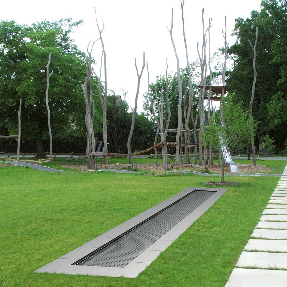 Eurotramp Gartentrampolin Trampolinbahn Fit, Für Outdoorfitness-Bereiche und öffentliche Spielplätze