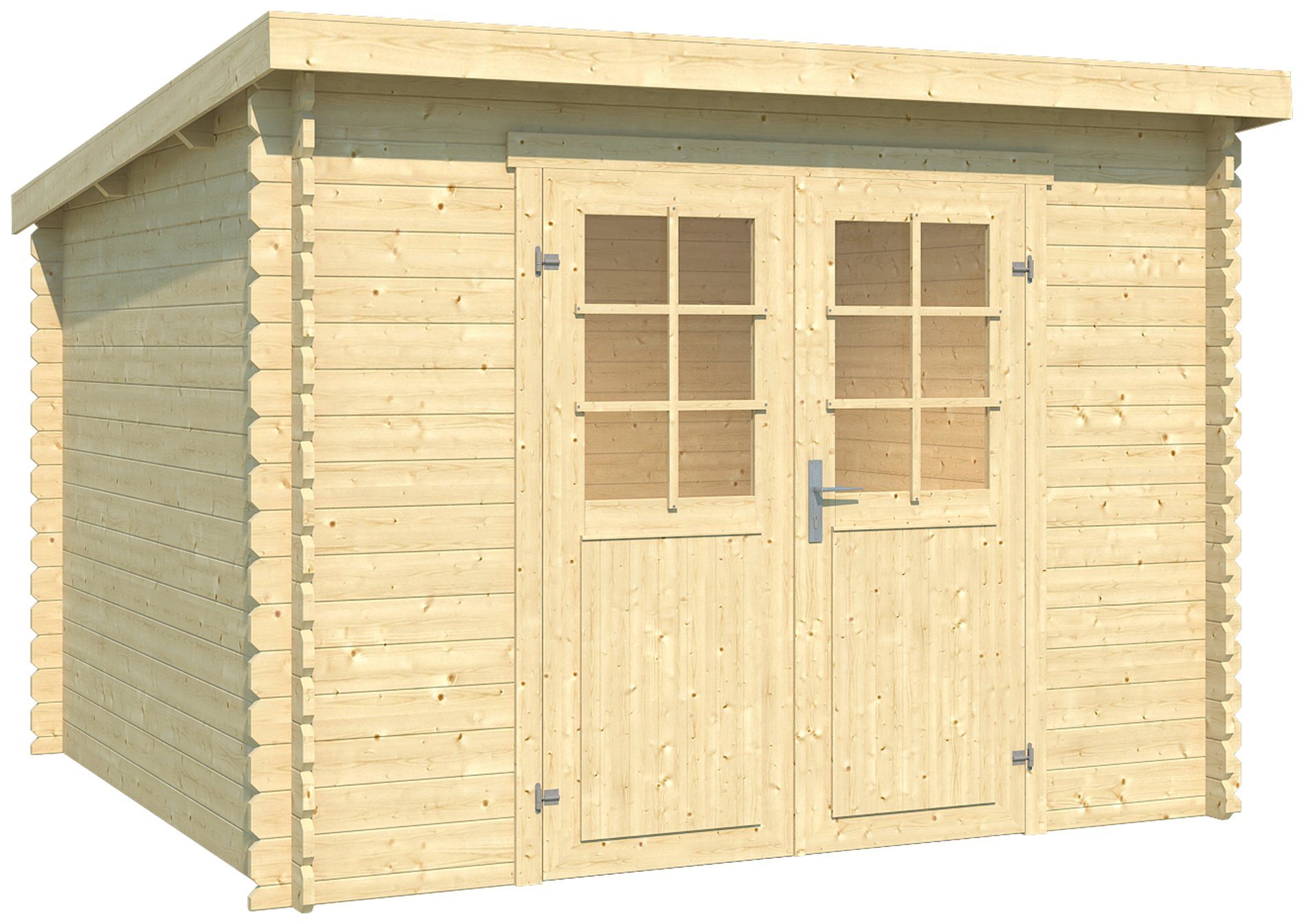 LASITA MAJA Gartenhaus San Jose 275, BxT: 295x314 cm, Blochbohlenhaus 28mm, Fundamentmass 2750x2750, Naturbelassen
