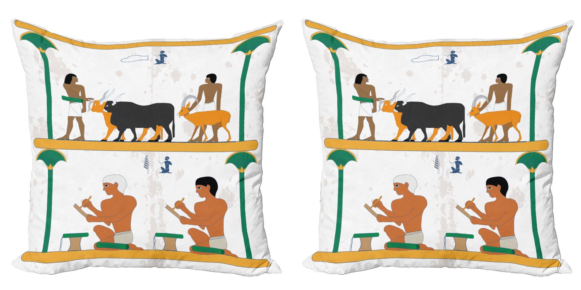 Kissenbezüge Modern Accent Doppelseitiger Digitaldruck, Ägyptisch Mensch und Tier Abakuhaus Stück), (2