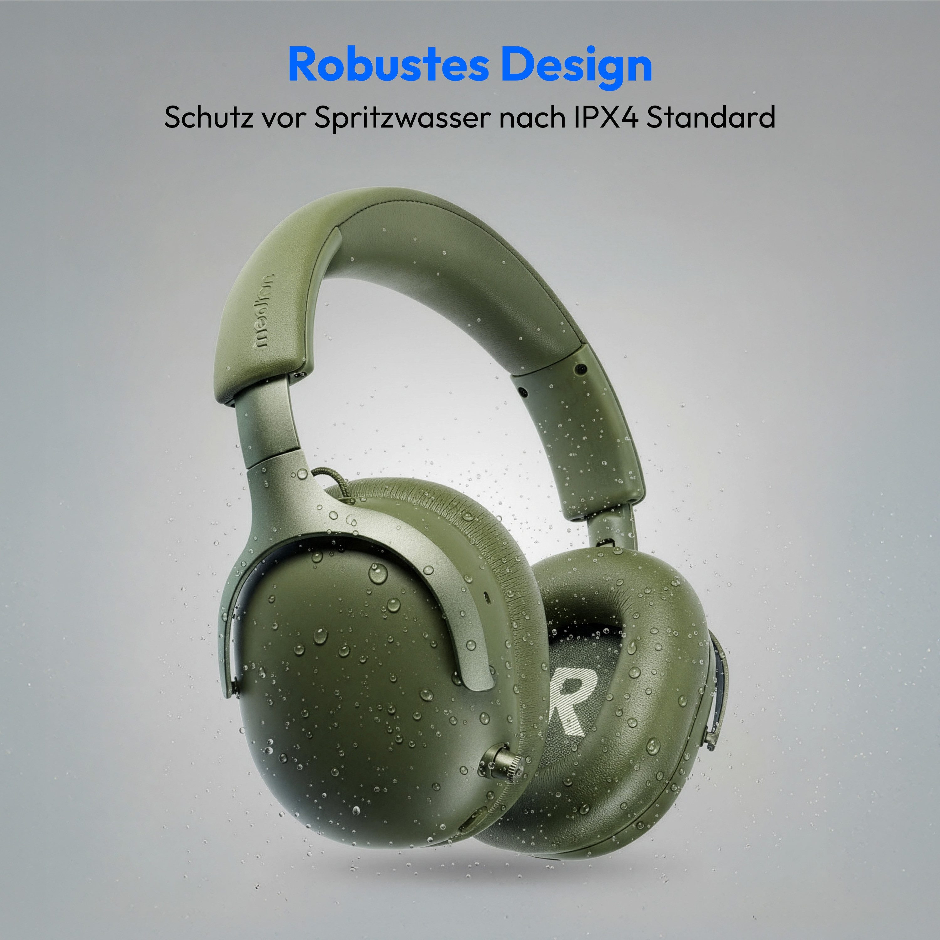 Medion® LIFE HX-1 Pure Over Ear-Kopfhörer (MD43774) Kopfhörer (An/Aus Anzeige, Austauschbare Ohrpolster, AUX-Eingang, Bluetooth, Drahtlos, Drehbare Ohrmuscheln, – Bild 5 von 5
