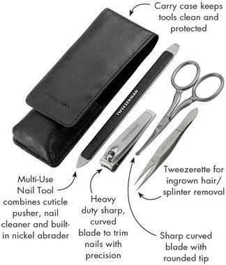 TWEEZERMAN Nagelknipser-Set GEAR Essential Grooming Kit, 4-tlg., für Herren