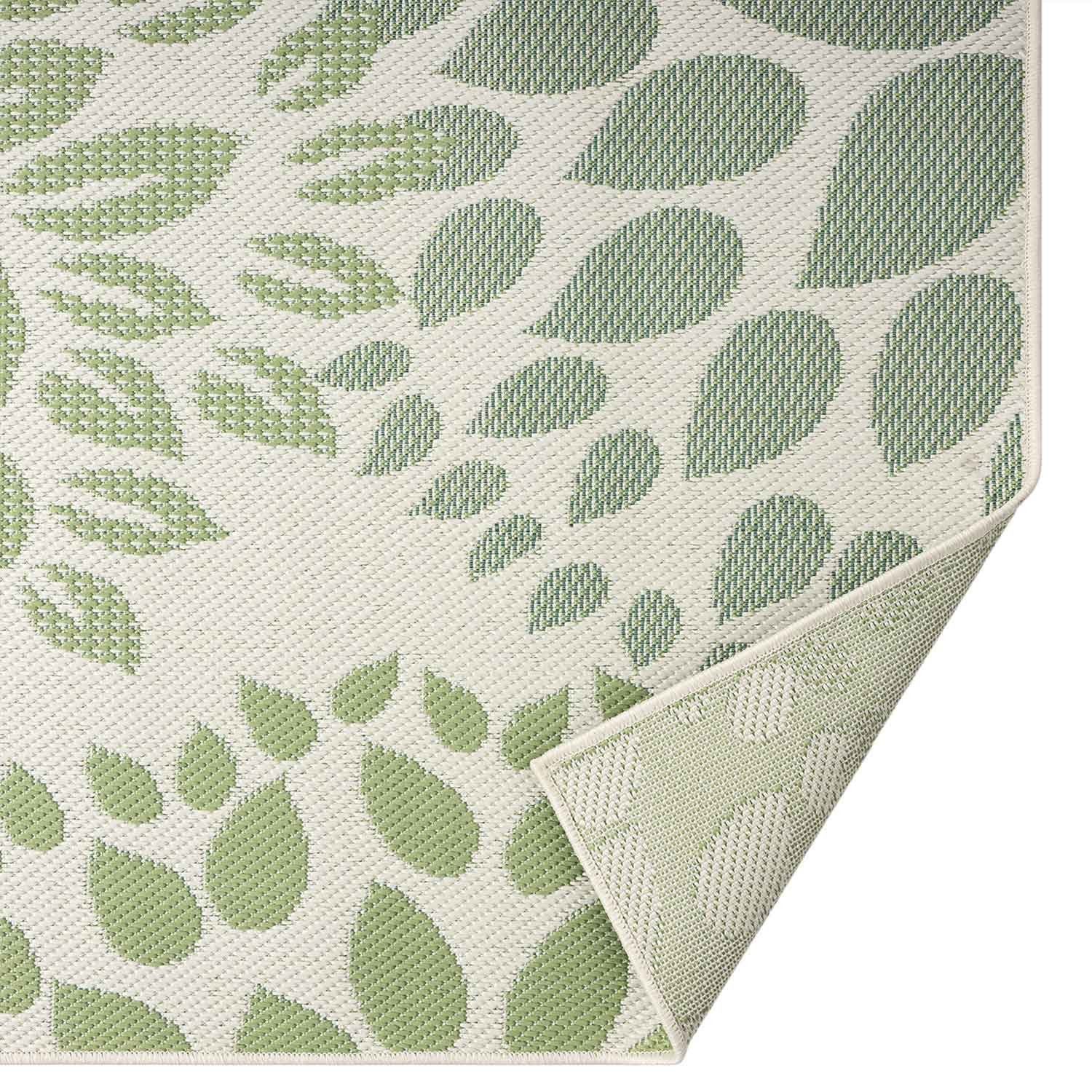 Vimoda Outdoorteppich Teppich In- und Outdoor Terrassen & Balkon Küche, Rechteckig, Höhe: 5 mm, Läufer Blumen Design wasserabweisend schnell trocknend
