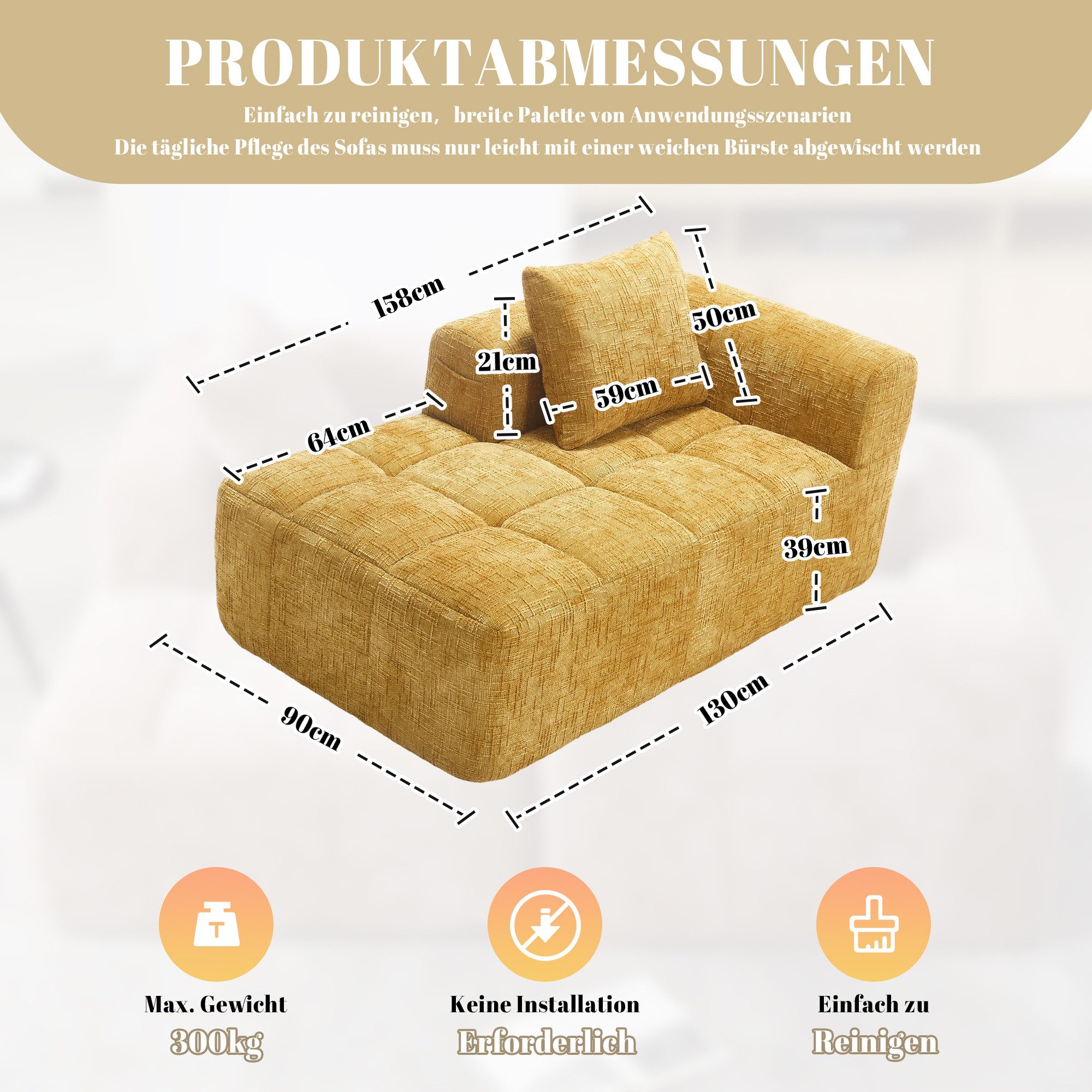 i@home 3-Sitzer Modernes Sektionssofa, L-Sofa, 3-Sitzer-Sofa, günstig online kaufen